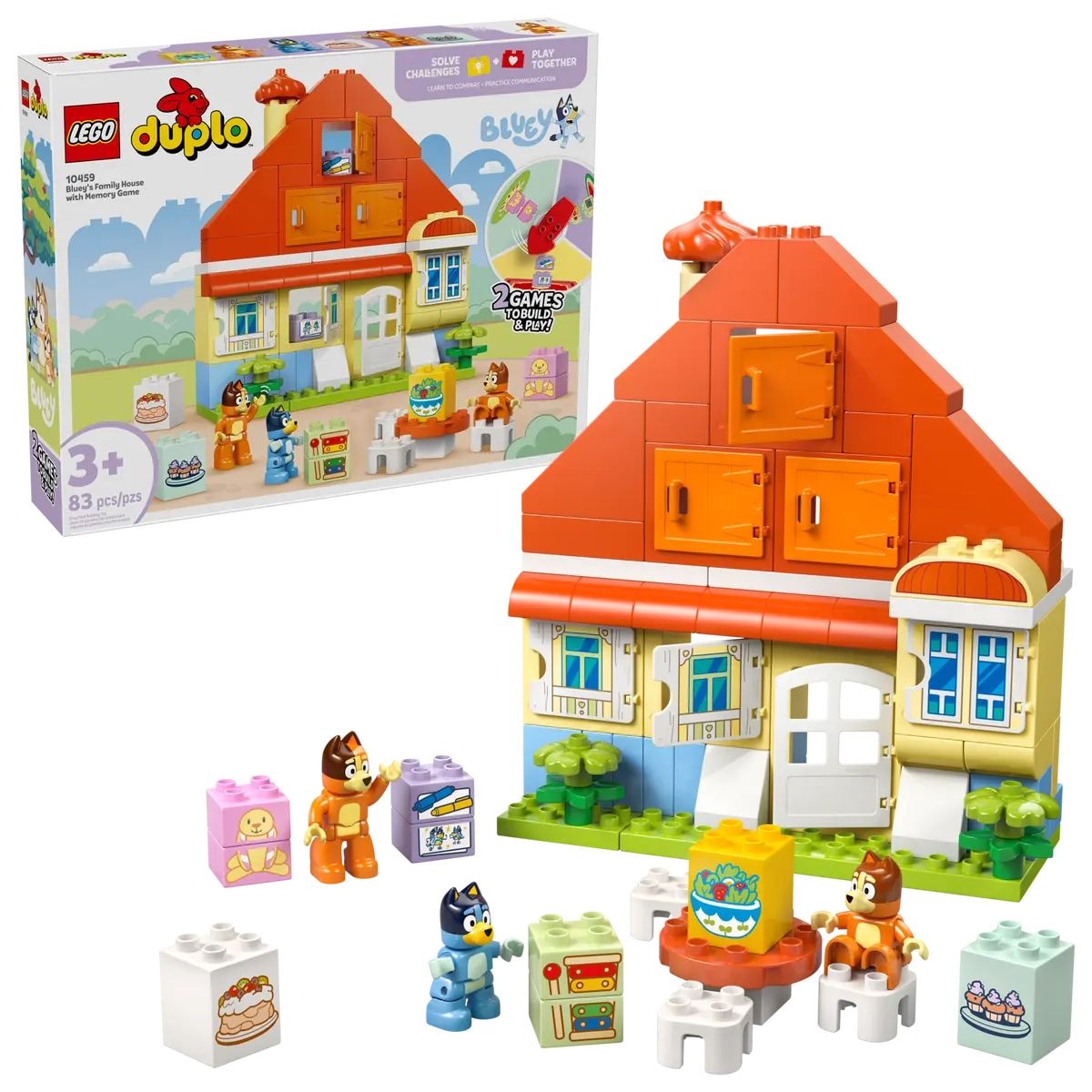 LEGO duplo blueys familienhaus mit speicherspiel - 10459, 83 pcs, alter 3 +