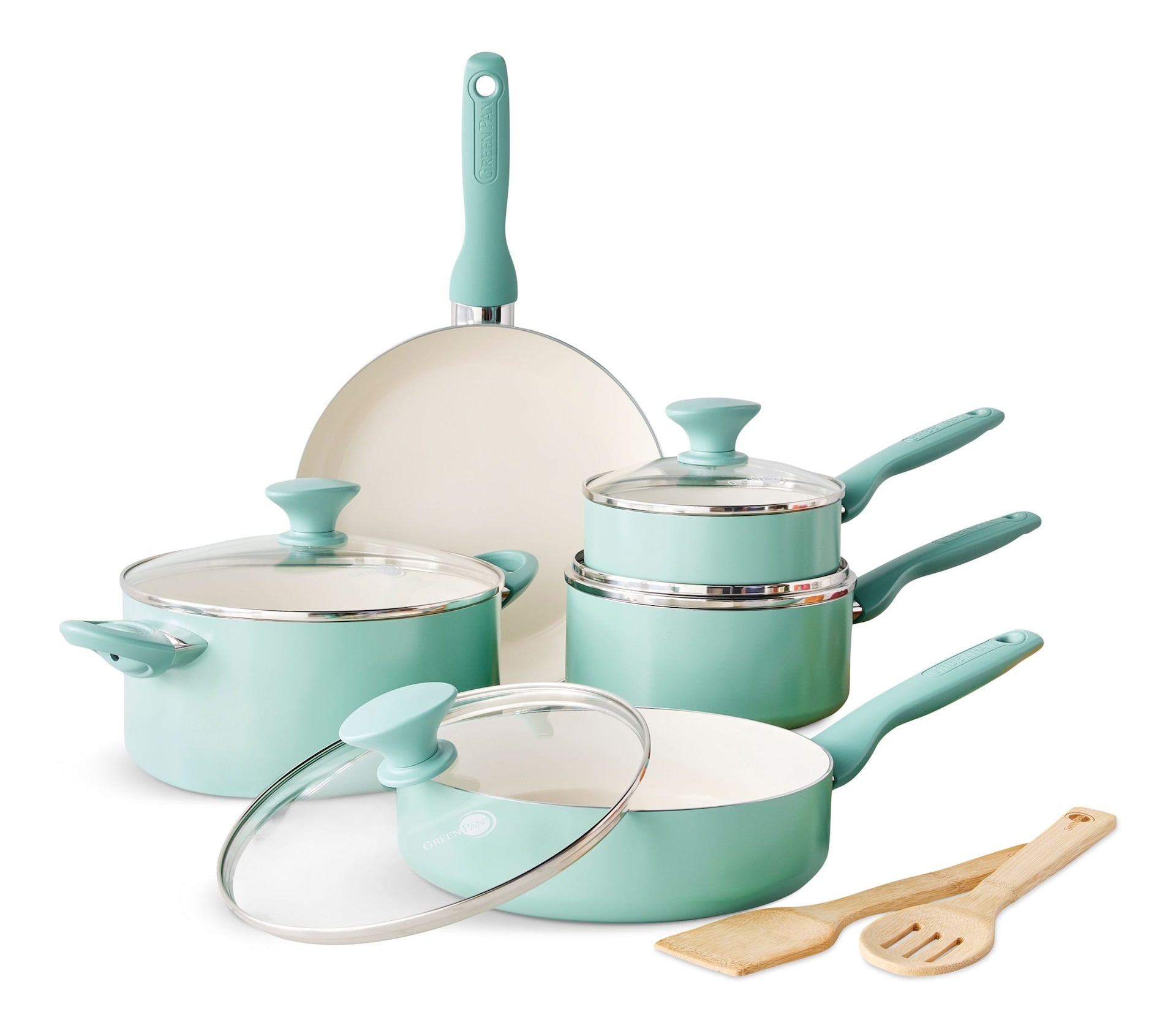 GreenPan rio keramisches Kochgeschirr, Geschirrspüler und Ofensafe, 11-pc