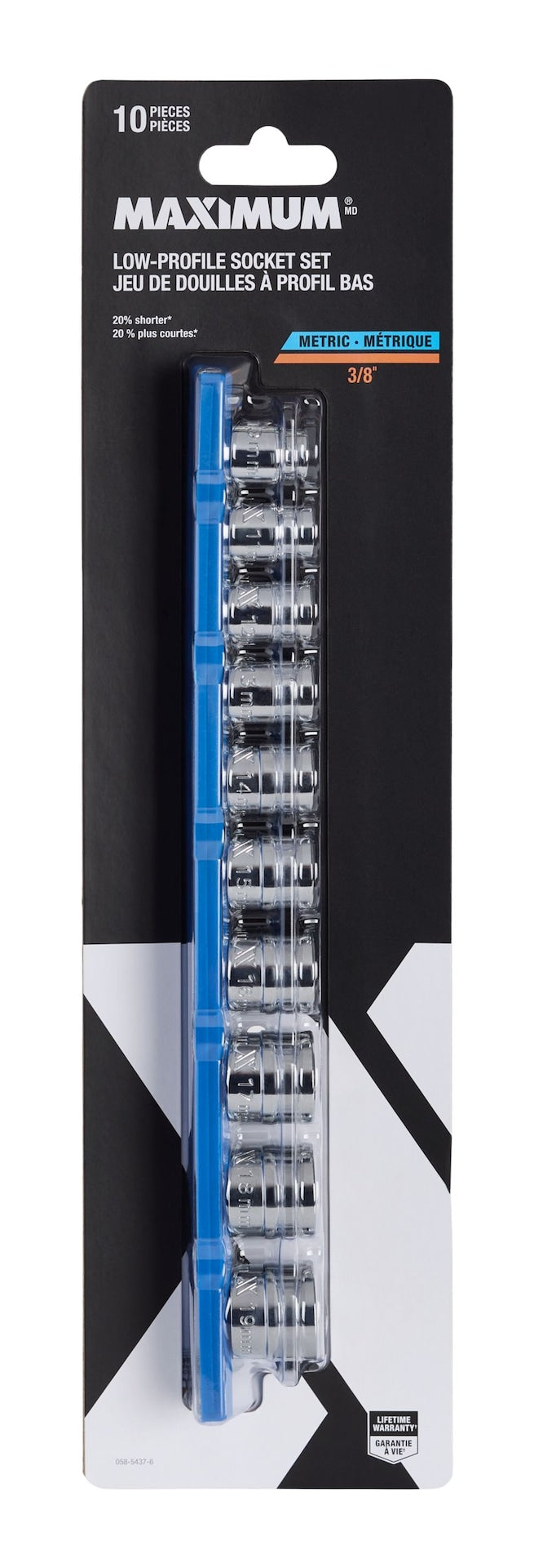 MAXIMUM 10 Stück 3/8 Antrieb Niederprofil-Buchsenschiene
