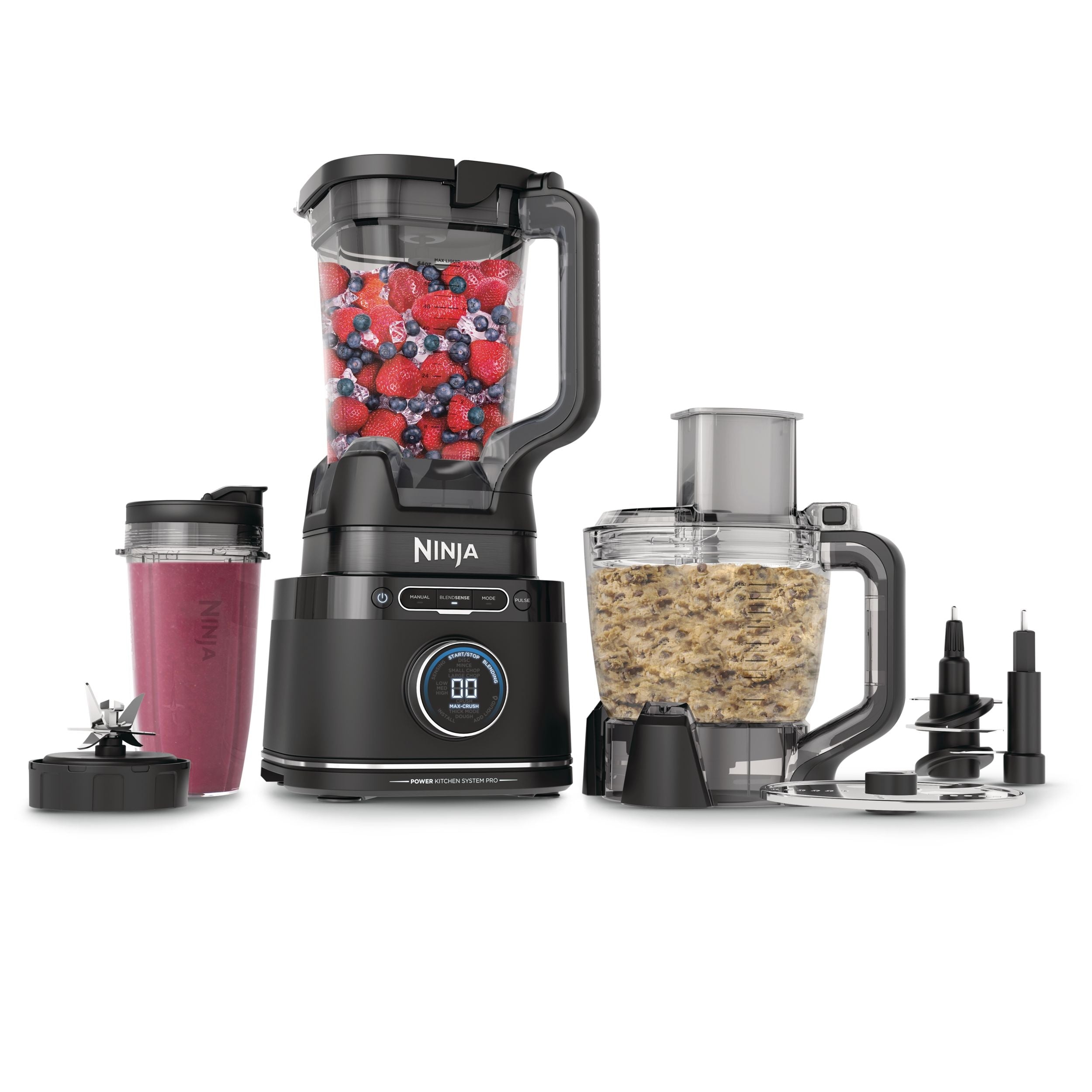 Ninja blendsense Küchensystem Power Blender & Küchenmaschine, 10 voreingestellte Programme, 1800W