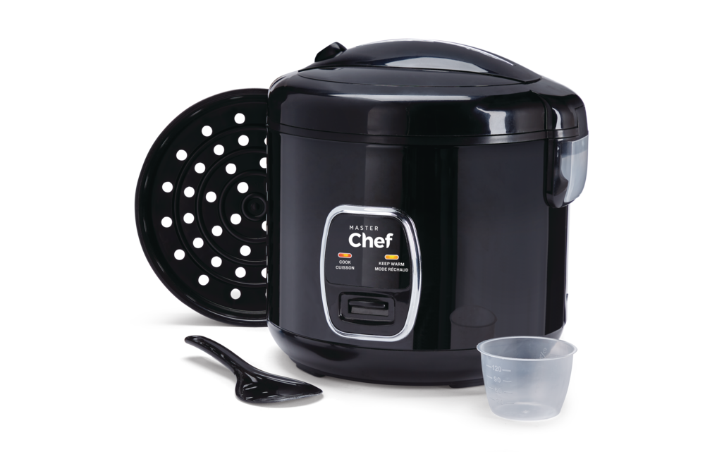 MASTER Chef One-Touch-Reiskocher & Dampfer, schwarz, 20 Tassen