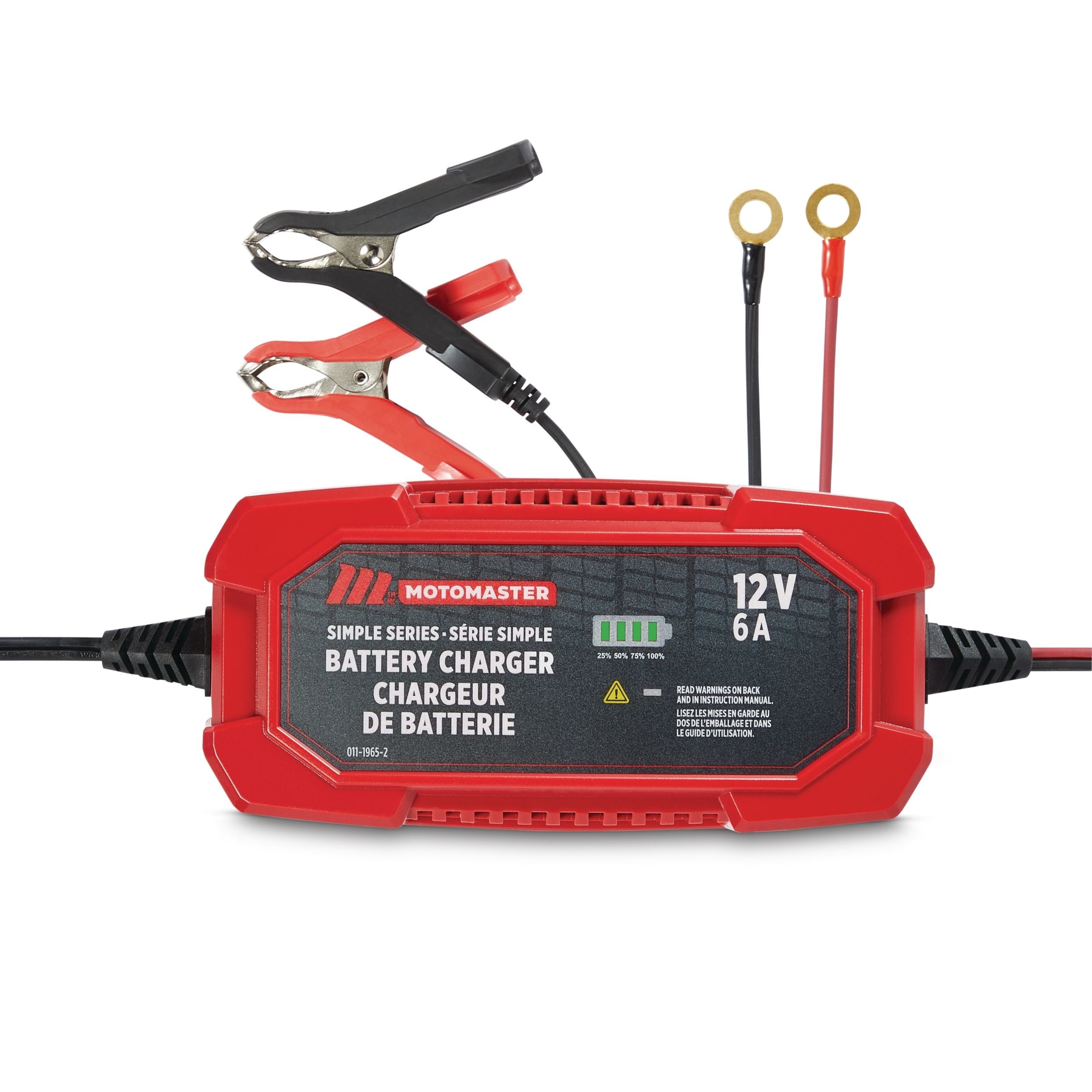 MotoMaster einfache Serie intelligentes Batterieladegerät / Wartungsgerät, vollautomatisch, 6-Ampere, 12V