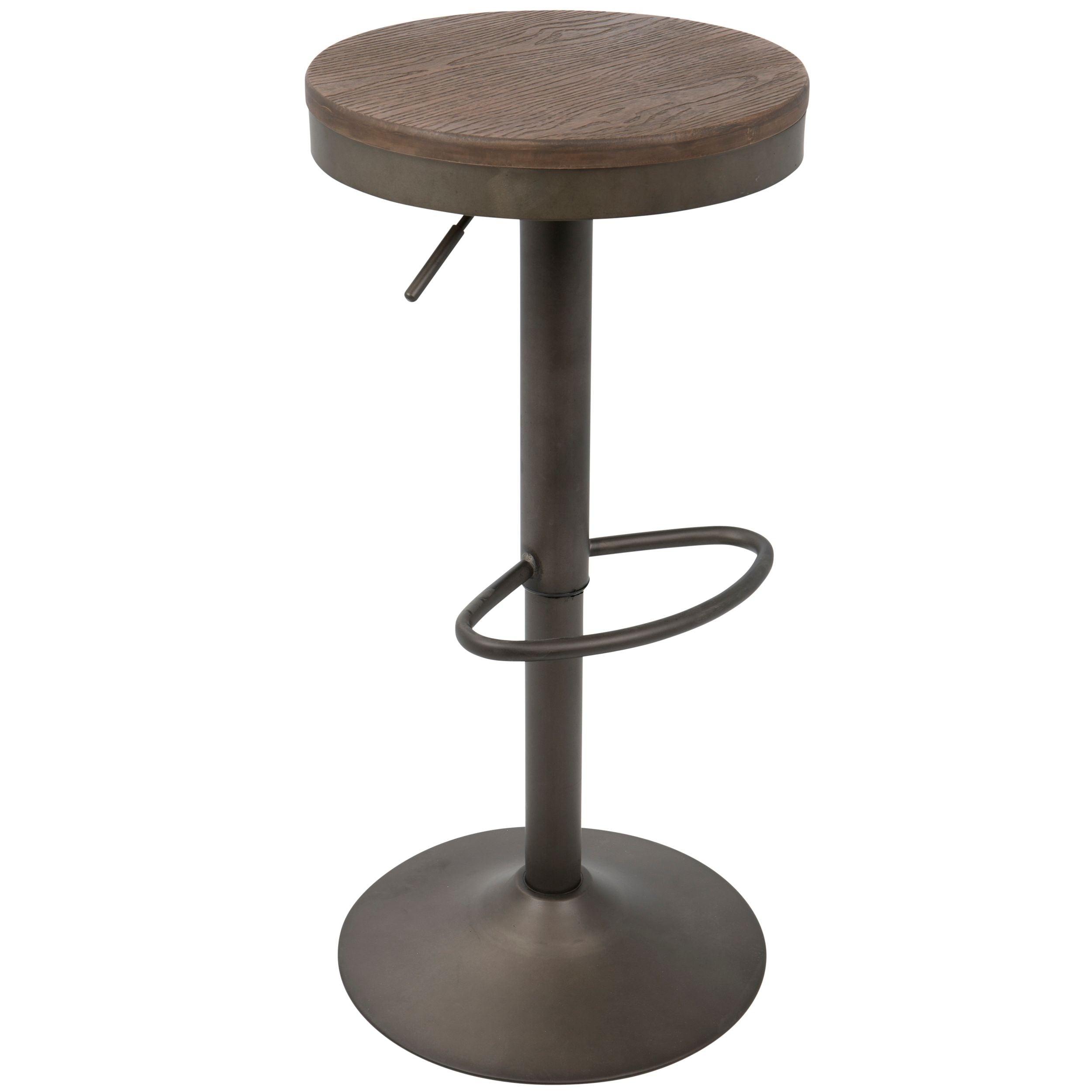 Lumisource Dakota verstellbarer Barhocker, braun, 2-pc