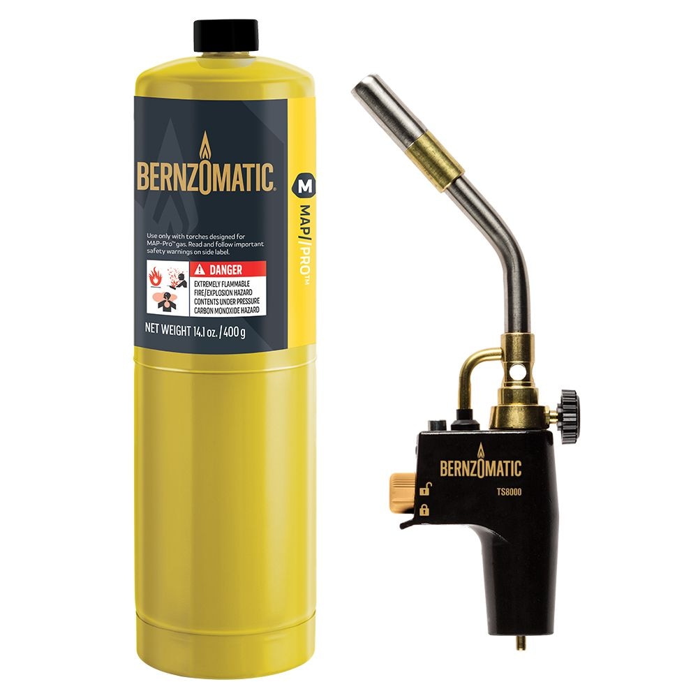 Bernzomatic TS8000 map-pro max-heat propan torch kit, 400-g
