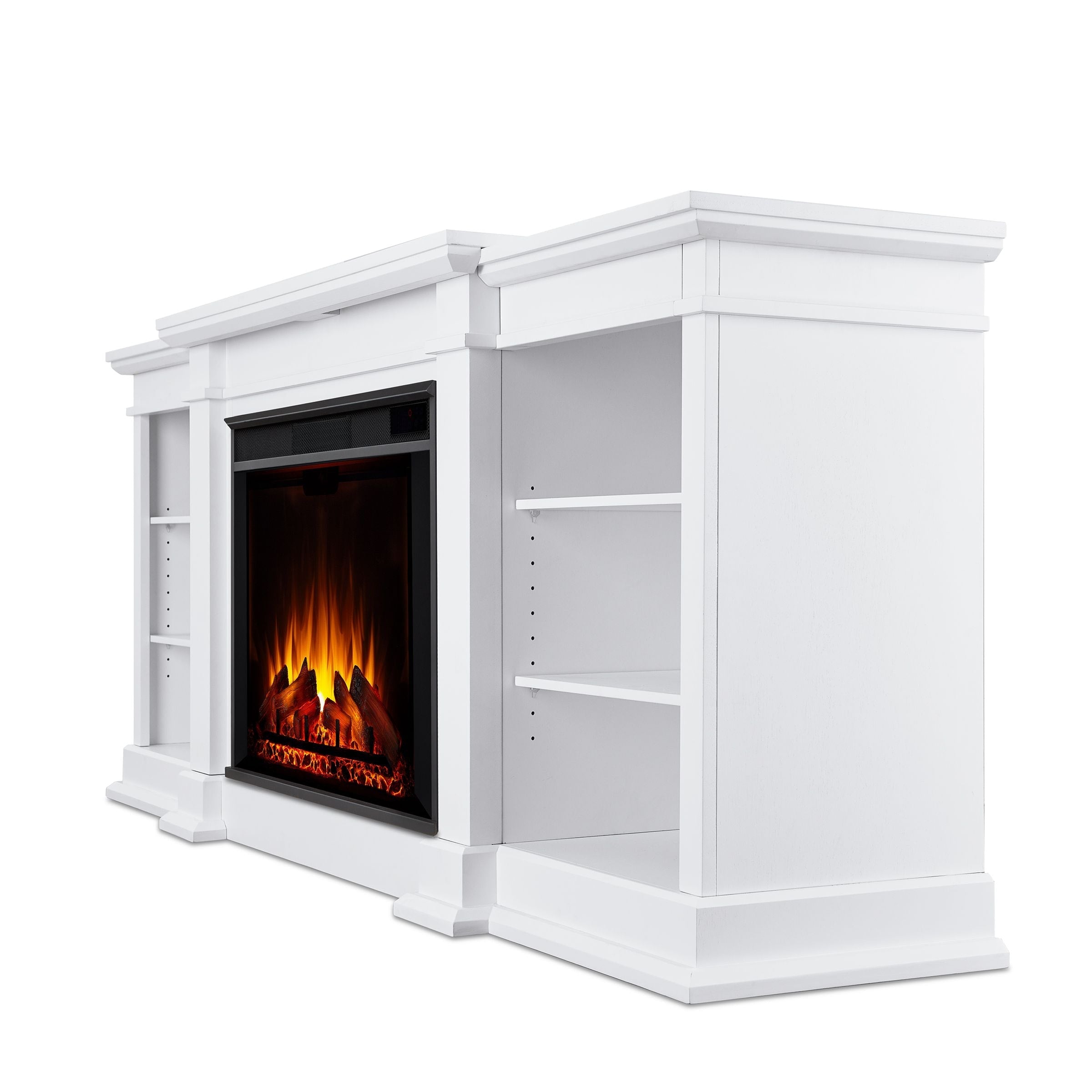 Real Flame eliot grand entertainment vividflame media indoor electric kamin TV stand, 1500W, beinhaltet fernbedienung & firebox, weiß