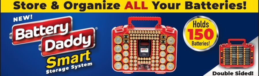 As Seen On TV Ontel Batterie Papa 180 Batterie Organisator und Speicher Fall