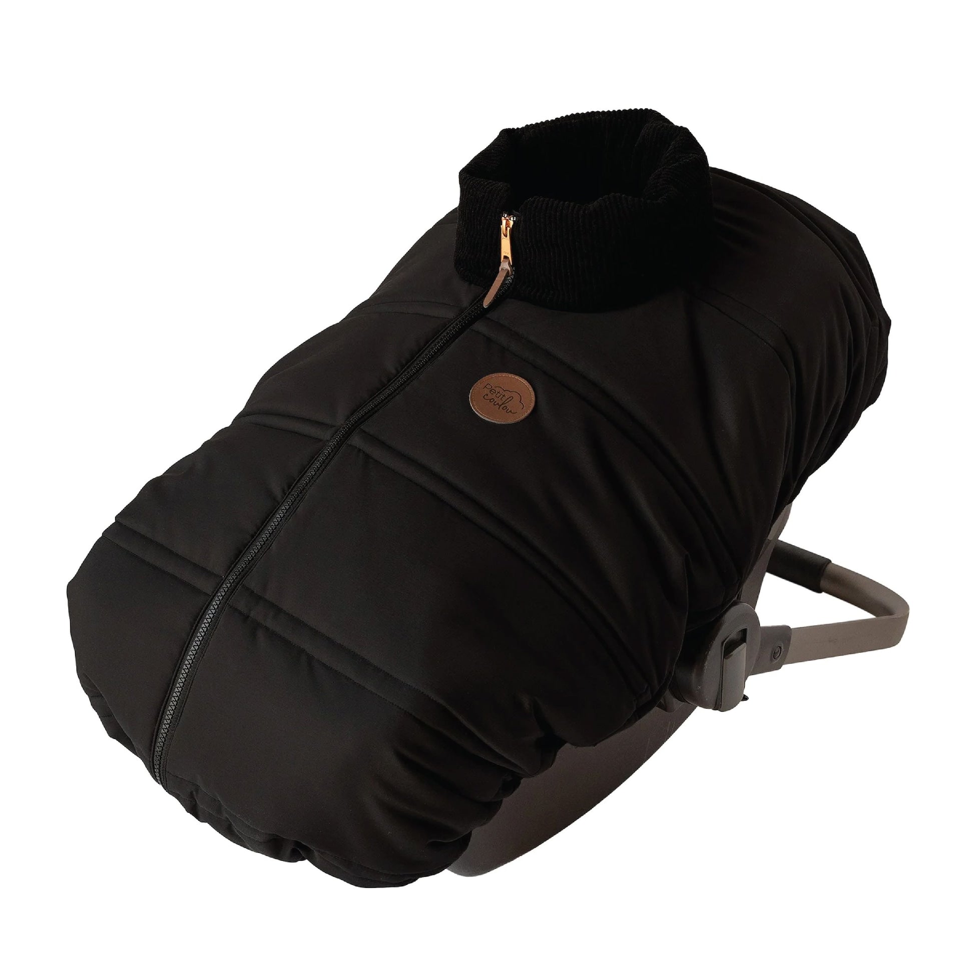 Petit coulou leichte Baby-Autositzbezug, Mitte der Saison (-5°C bis 15°C), schwarz
