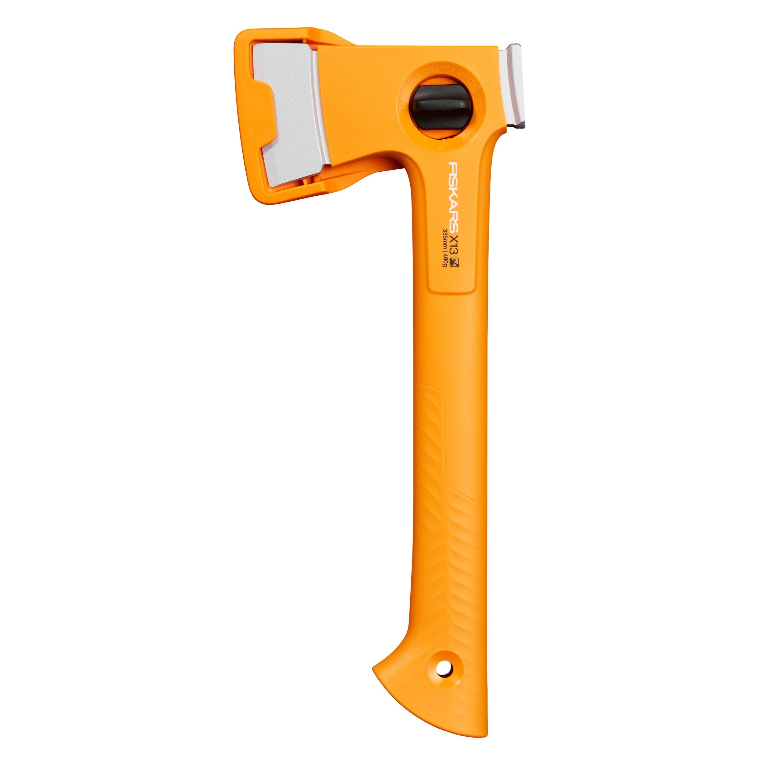 Fiskars X13 leichtes Beil mit Fibercomp Griff & Mantel, orange, 13-in