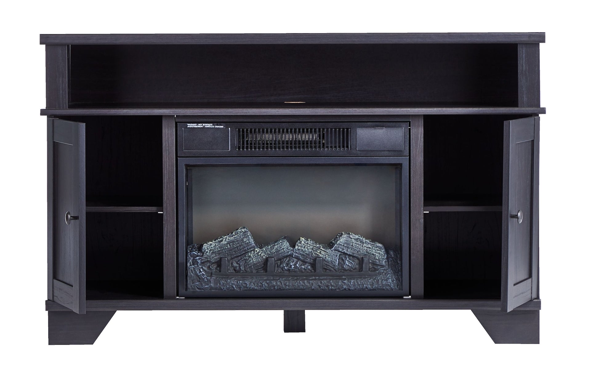 For Living hamilton elektrischer Kamin-TV-Ständer, 44,5-in, 1500W, brauner Cappucino