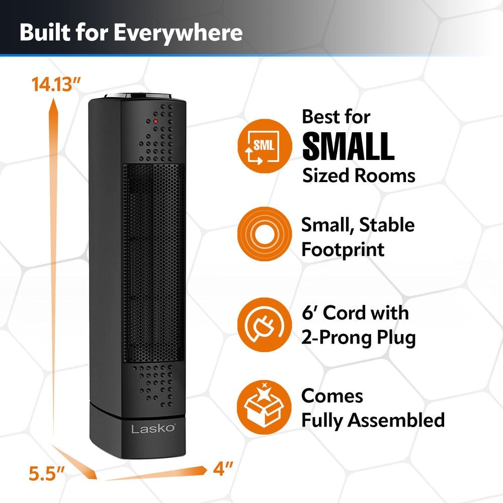 Lasko Ultraslim Tower Keramik Raumheizung, 1500W, schwarz