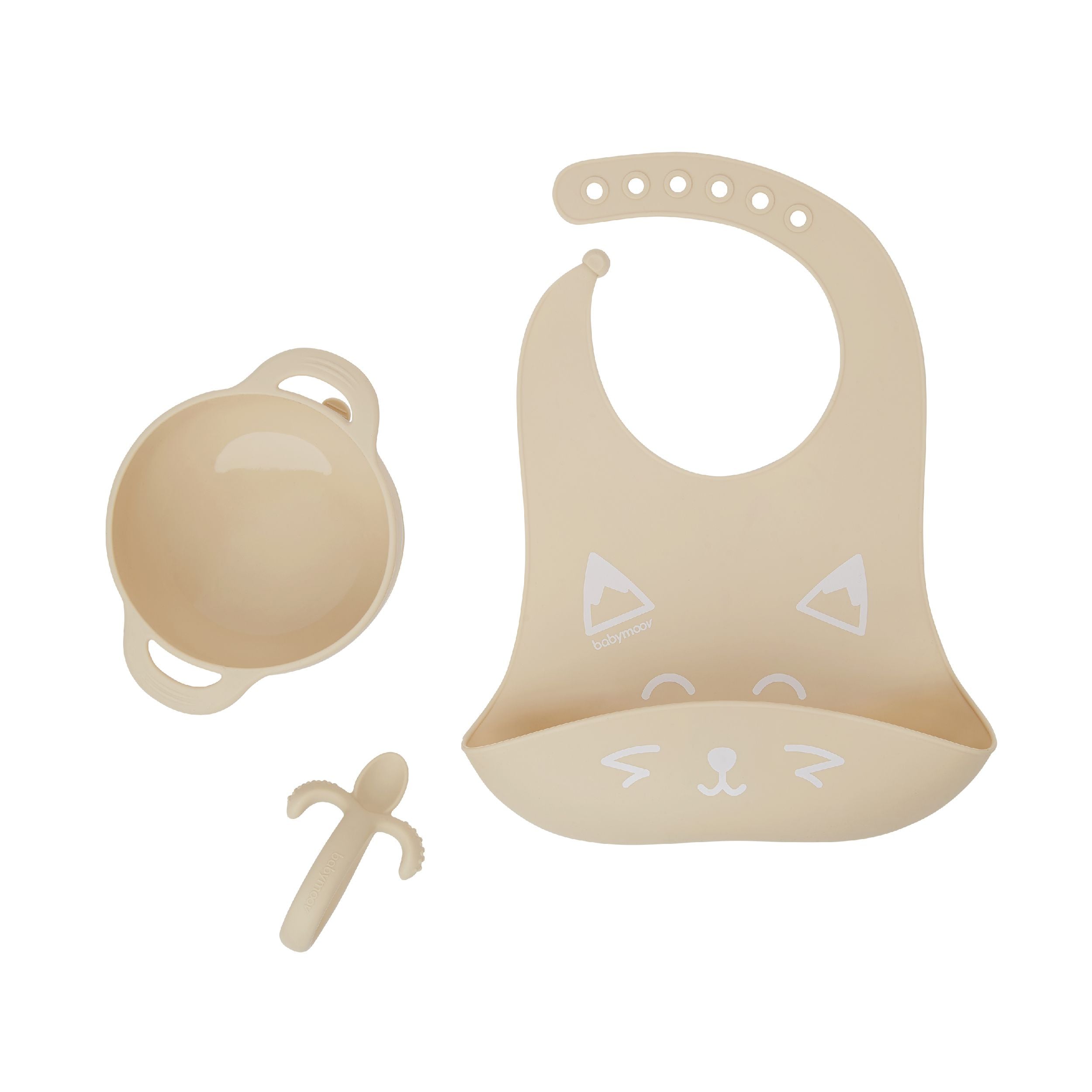 BabyMoov First'isy Silicon Feeding Set, Fuchs