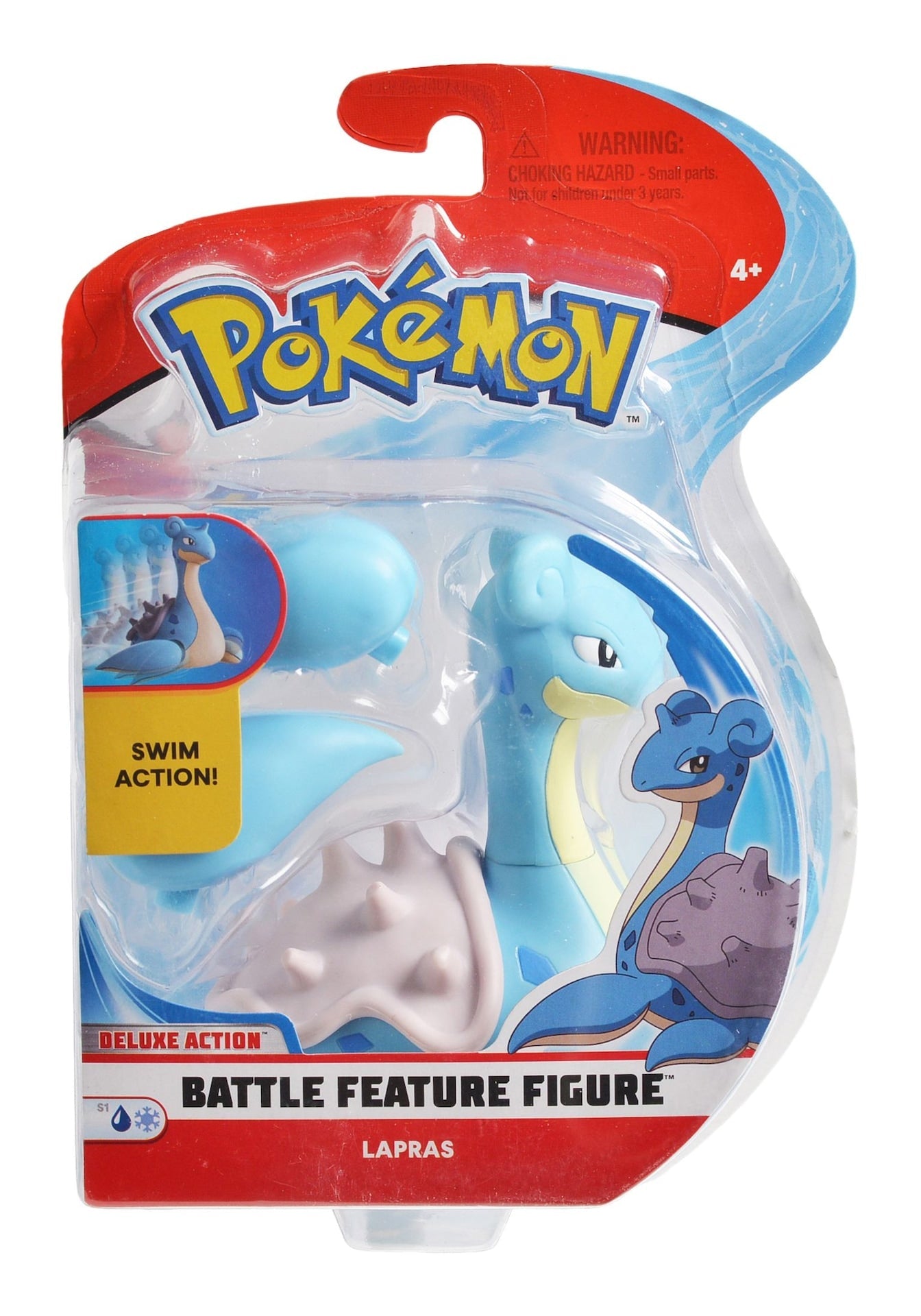 Pokémon Kampfspielfigur-Spielzeugset, sortiert (Asche & Pikachu/Bekleidung/Decidueye/Lapas), Alter 4+