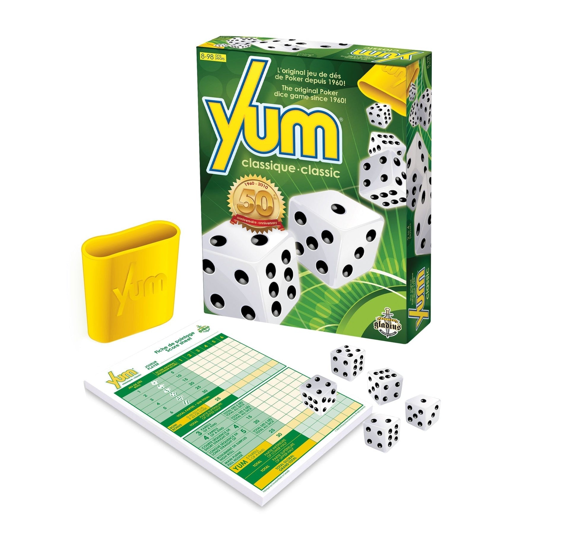 Editions gladius yum classic collector's edition poker-würfelspiel-set, ab 8 jahren