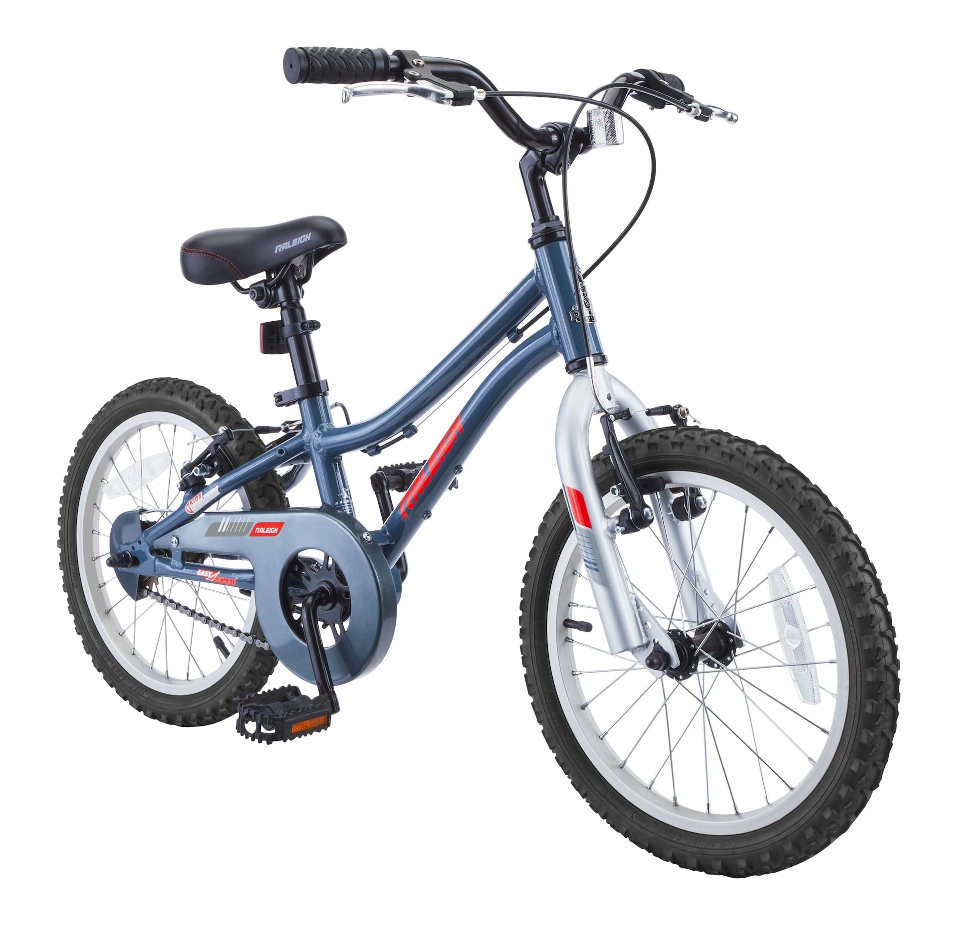 Raleigh Vibe Kinderfahrrad mit v-Bremsen aus Legierung, 16-in, grau/blau