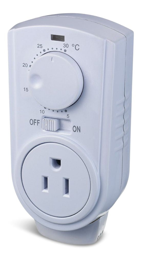 Amaze Heizgeräte-Steckerthermostat für tragbare Raumheizungen & AC, weiß