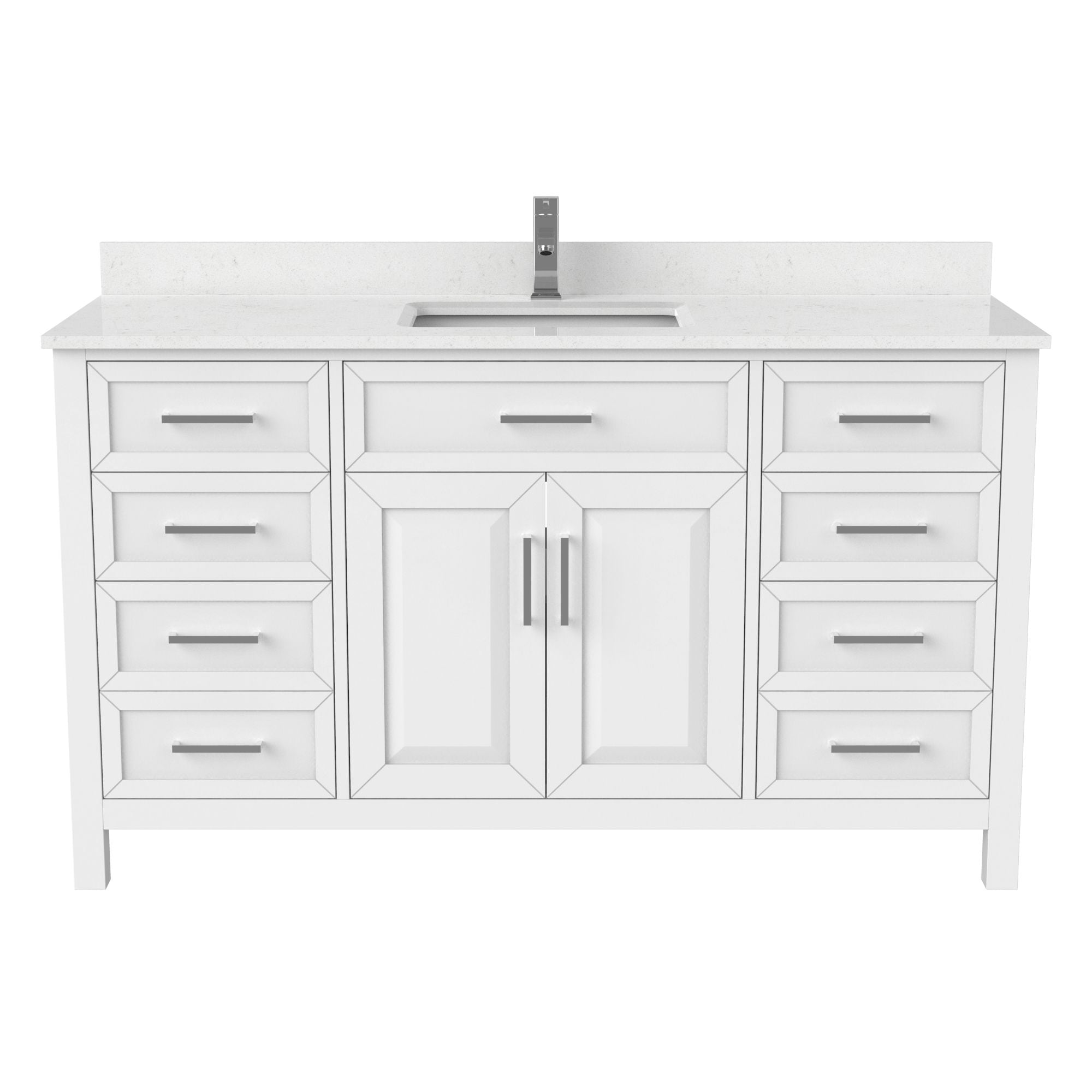 Urban bade terrence undermount single waschstein top badezimmer eitelkeit mit schublade & schrank organisator, weiß, 60-in