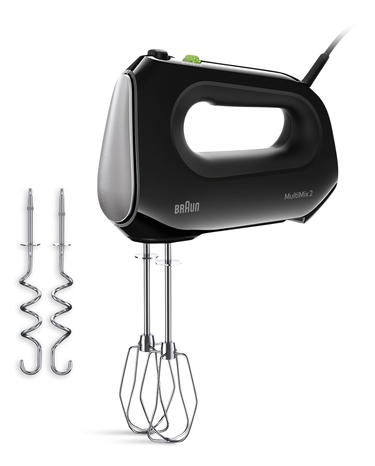 Braun Multimix 2 5-Gang-Handmixer, inklusive Multiwhisk Beater, 250W, schwarz