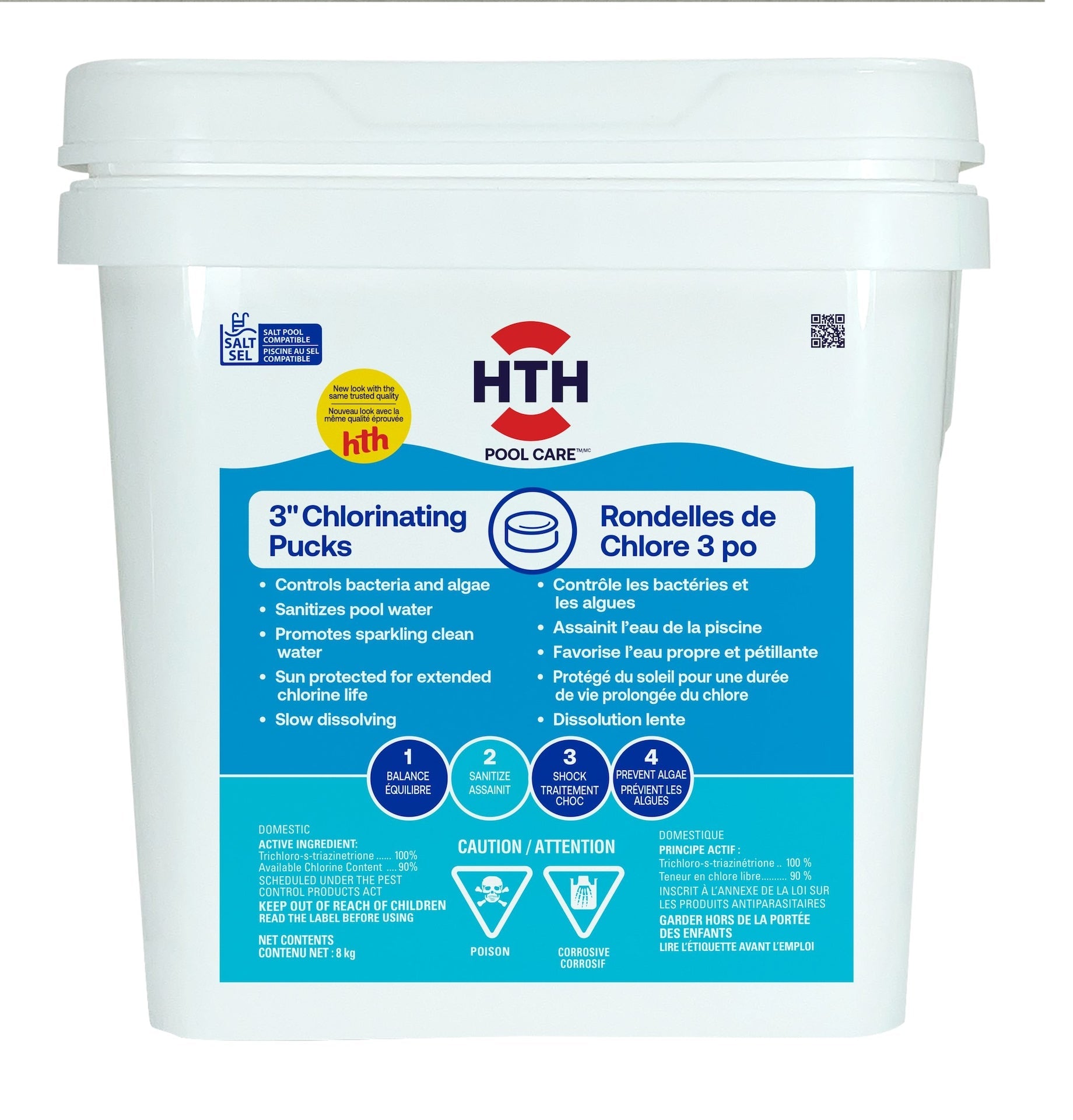 HTH Chlorierungspacks, 3-in, 8-kg