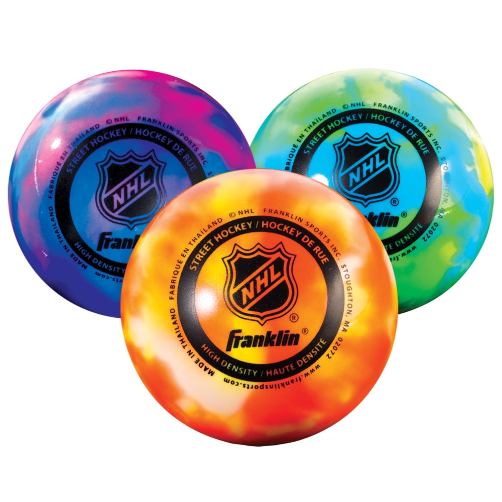 Franklin NHL warmes Wetter Straßenhockeybälle, verschiedene Farben, 3-pk