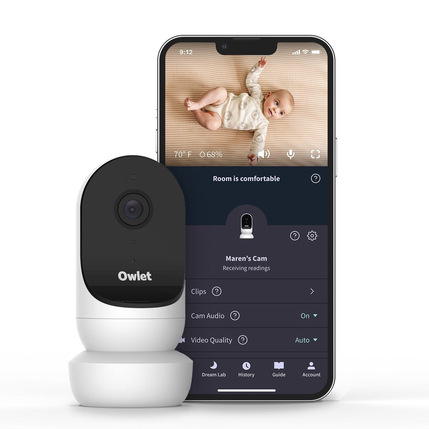 Owlet cam 2, HD video baby monitor