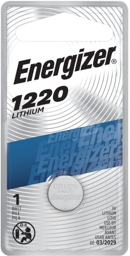 Energizer 1-pk ECR1220 DL1220 3V / 3 Volt Lithium-Münzenbatterie, langlebig