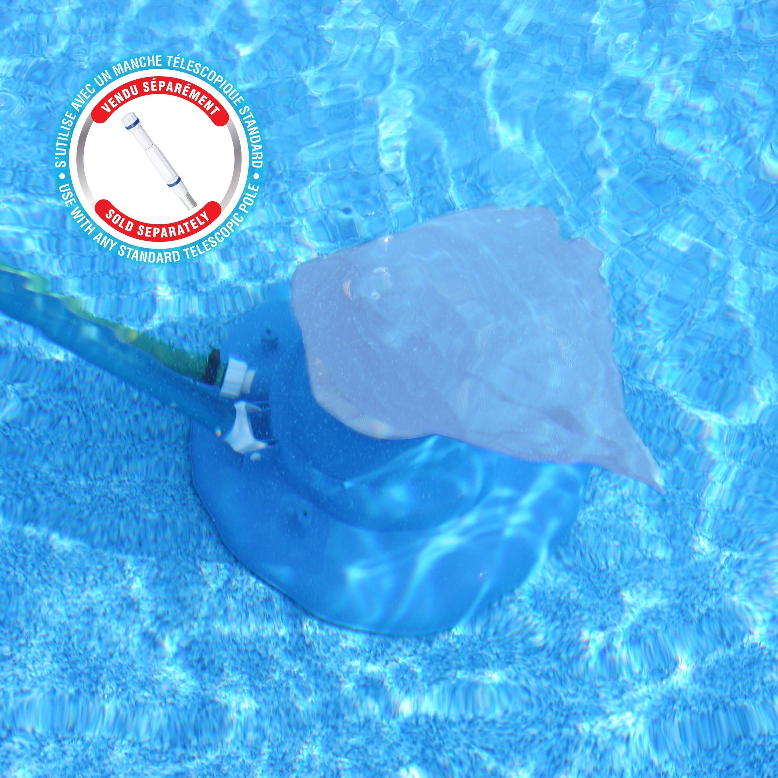Aquarius Poolblattskimmer mit Rollenrädern und Bürsten, Gartenschlauchbefestigung