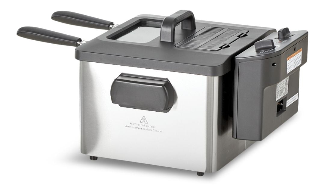 MASTER Chef Fritteuse mit 2 Korb Fassungsvermögen, Edelstahl, 4,5 l