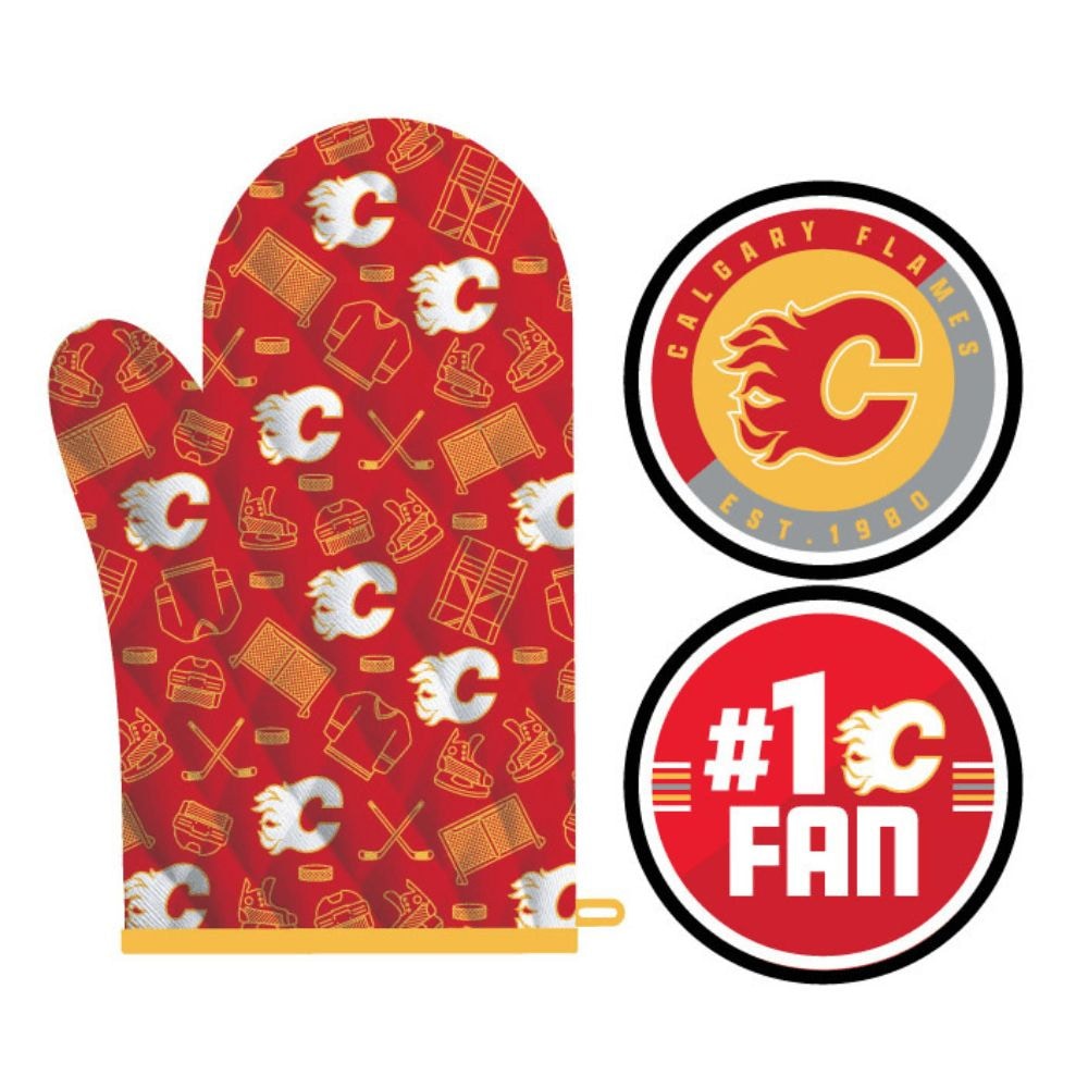 NHL Calgary Flames Küchenofen-Händlersatz, 2-pc