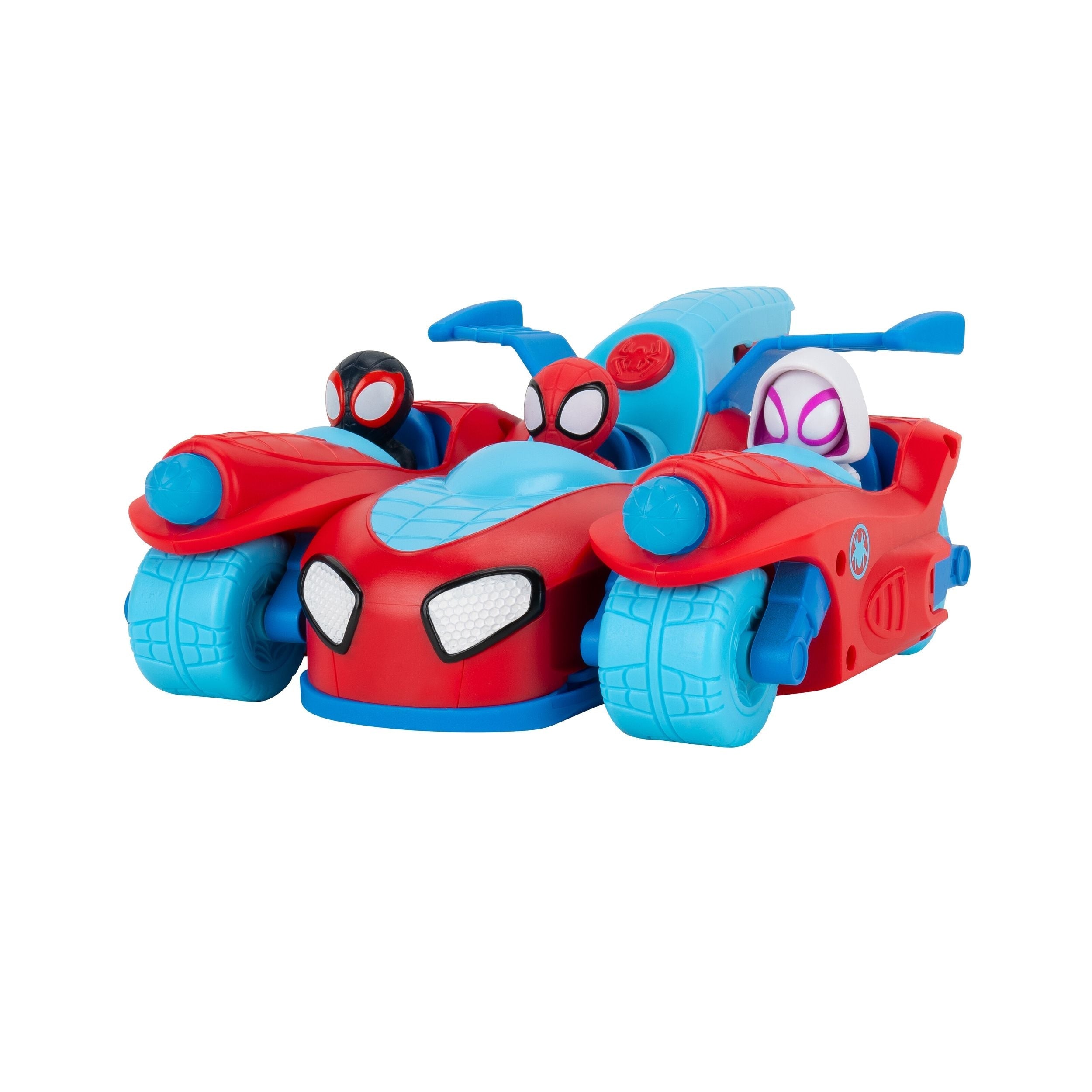 Spiderman Spidery & seine erstaunlichen Freunde Spidery Team Split Racer, 3-in-1-Fahrzeug, Alter 3+, 8,5 in