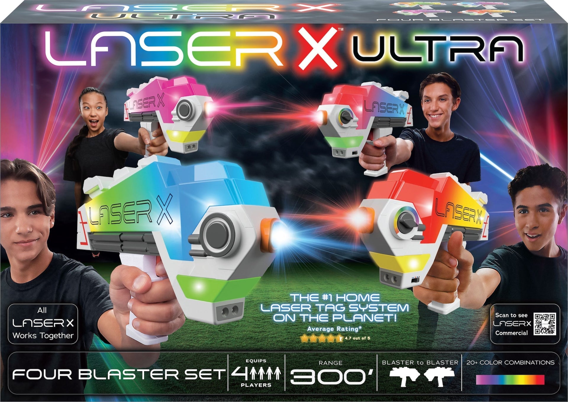 Laser x Ultra 4-Spieler-Spielzeug-Blaster-Laser-Tag für Alter 6+
