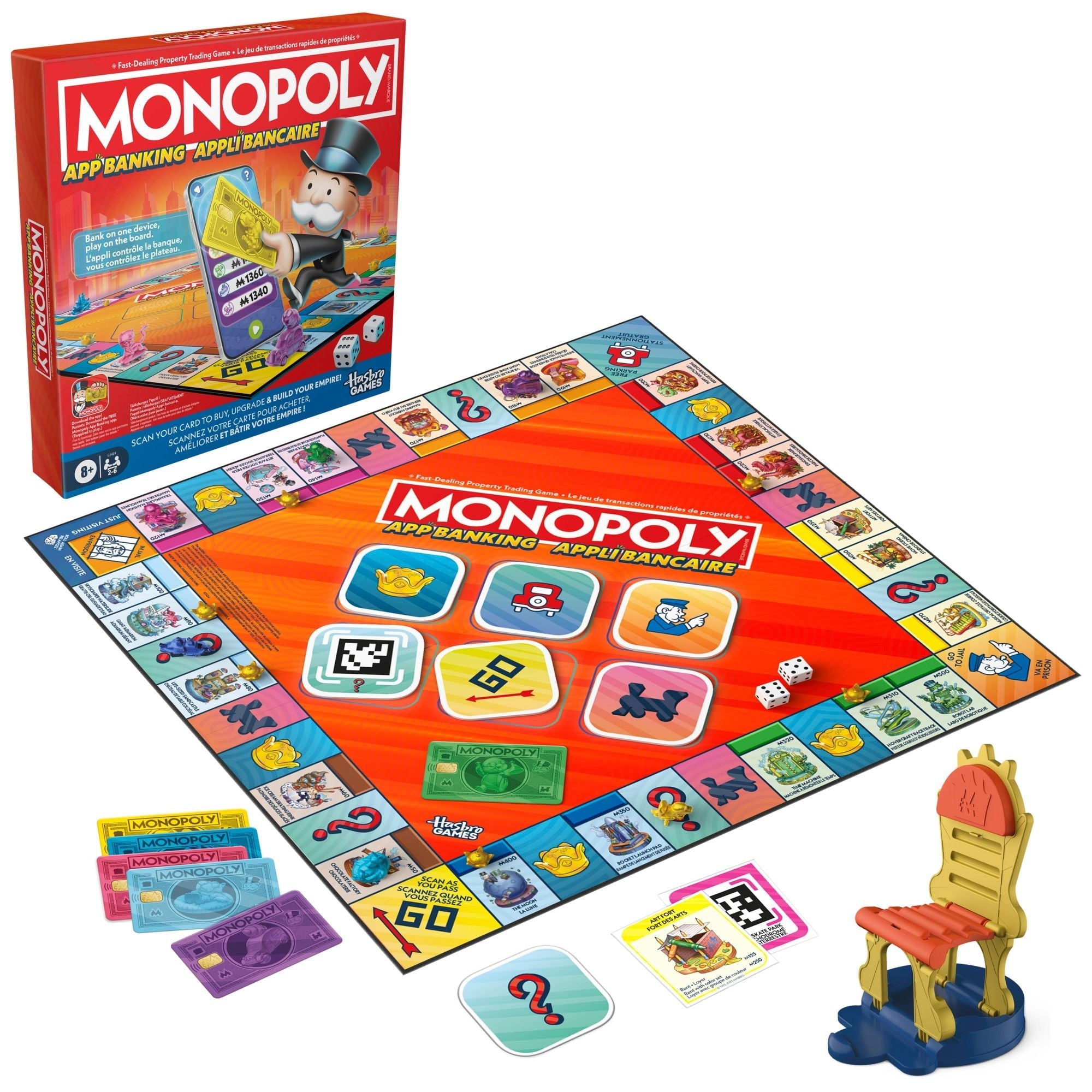 Hasbro Spiele Monopol App Banking Board Spiel für Alter 8+