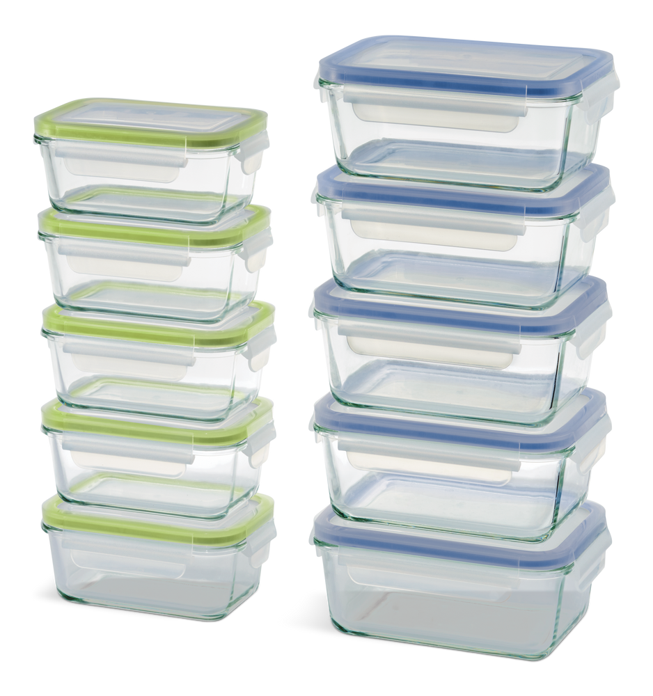 Vida by PADERNO Glasclipdeckel mit lecksicheren Deckeln, 10-pk, mit Deckeln