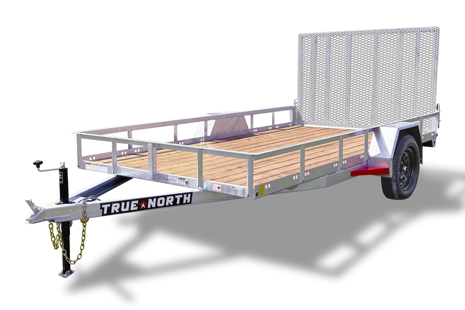 True North 77-in x 12-ft Utility Trailer mit Tor, Silber