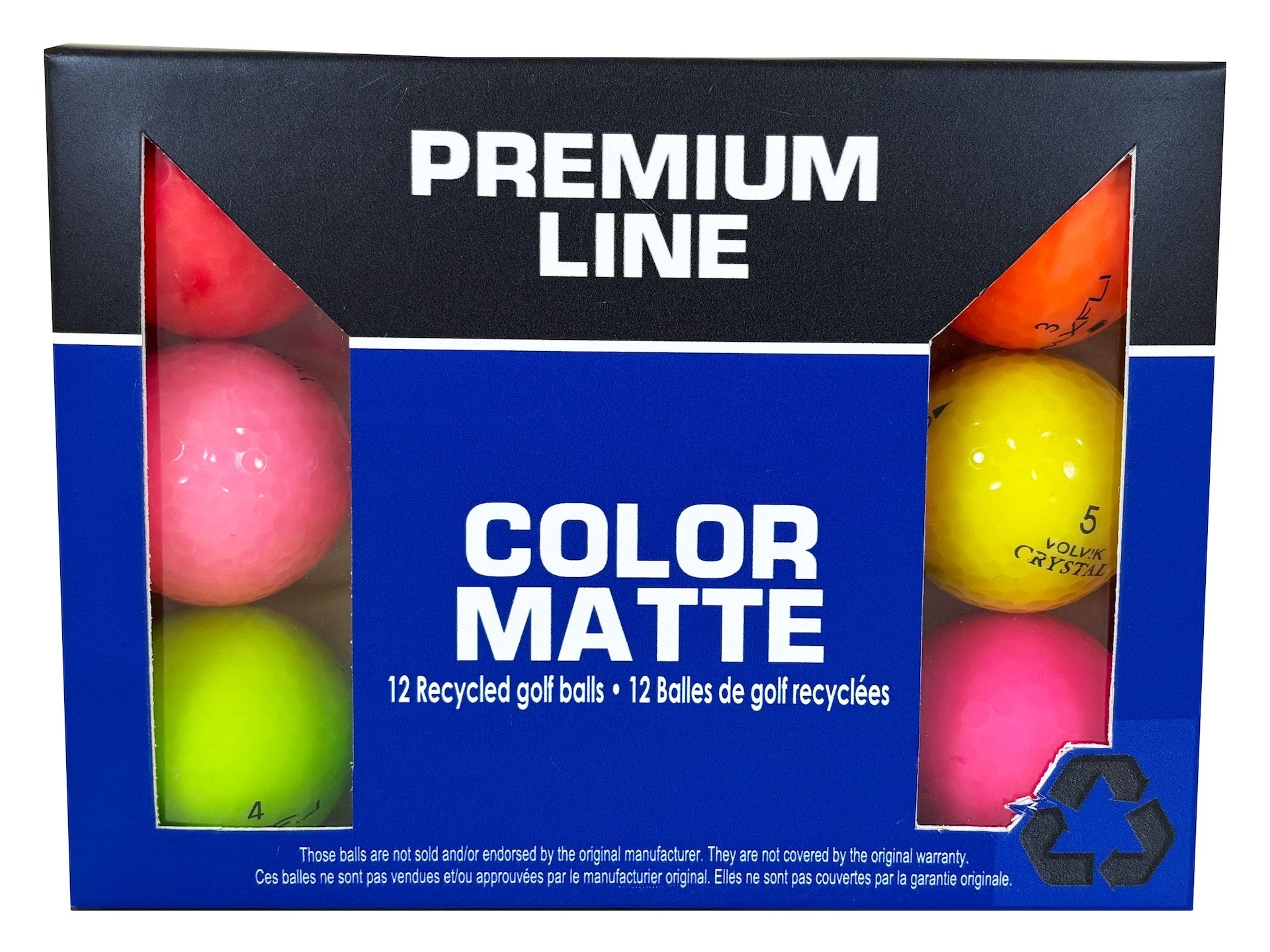 Eagle recycelte Golfbälle, gemischt/matt, 12-pk