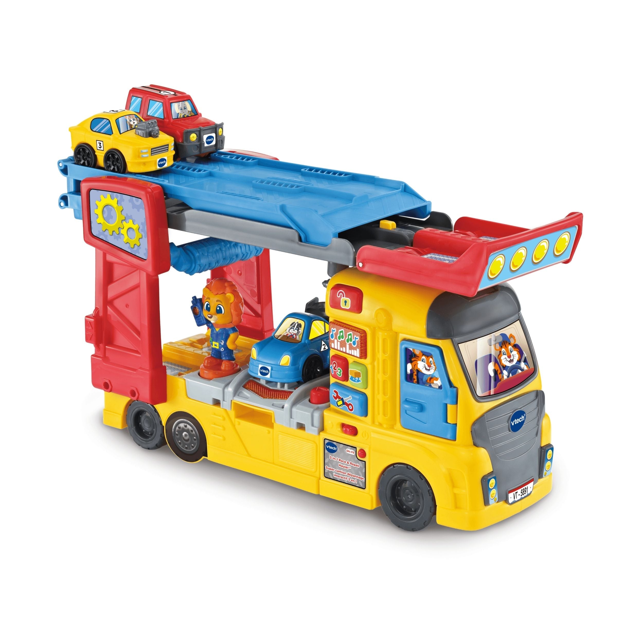 VTech 3-in-1-Rennen und Reparaturschlepper EN
