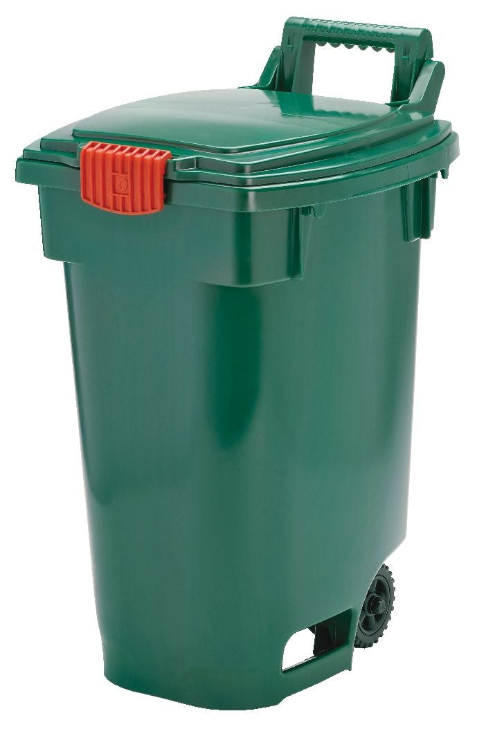 Orbis Kunststoff-Kompostbehälter mit Rädern / Mehrzweck-Lagerwagen, grün, 45 l