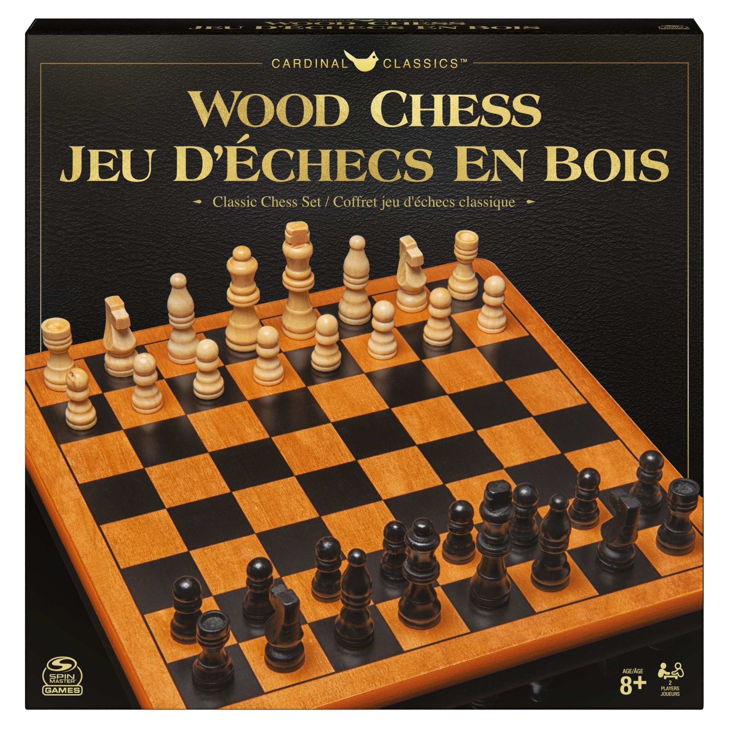Cardinal Klassiker Premium Holzschach, 2 Spieler, Alter 8+