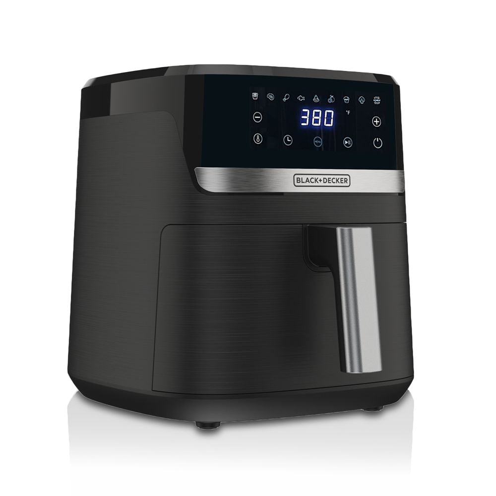 Black & Decker 8-in-1 digitale Fritteuse mit Antihaft-Kochkorb, 6-qt