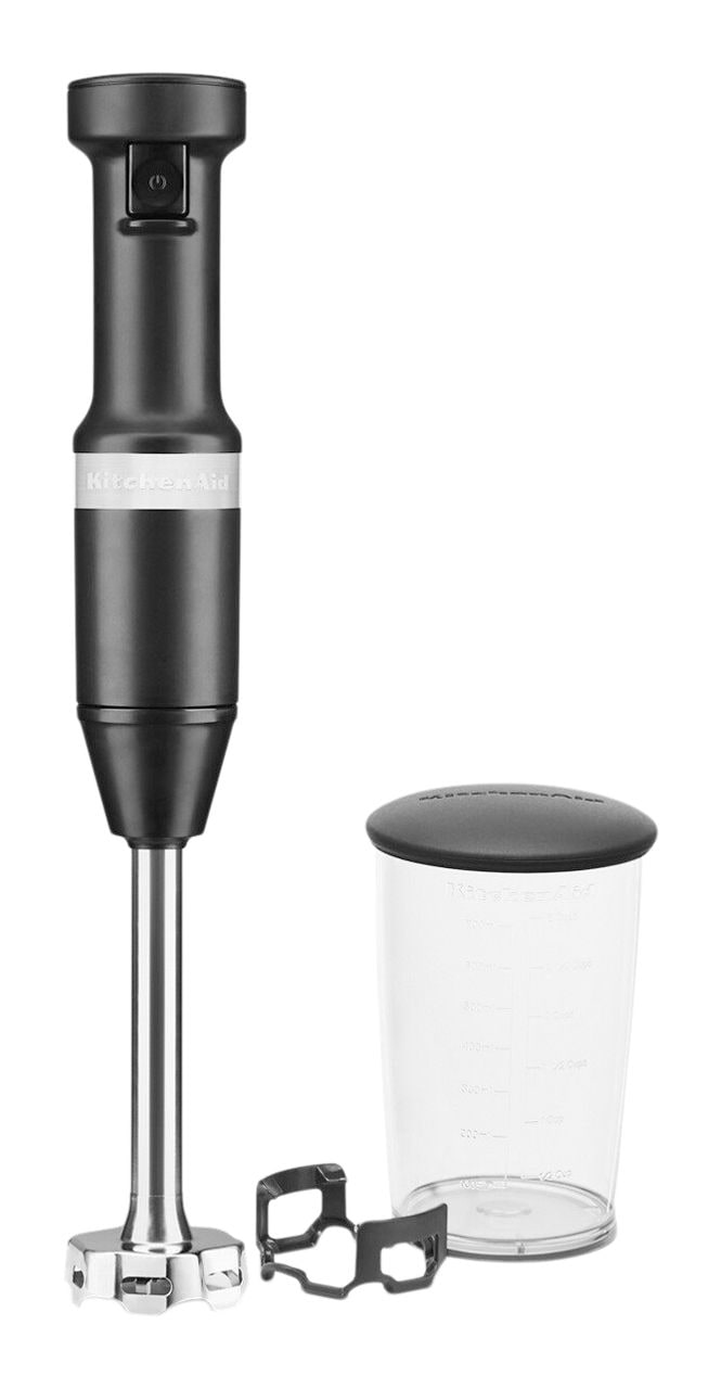 KitchenAid KHBV53BM variable Geschwindigkeit geschnürter Handmixer mit Mischglas, schwarz matt