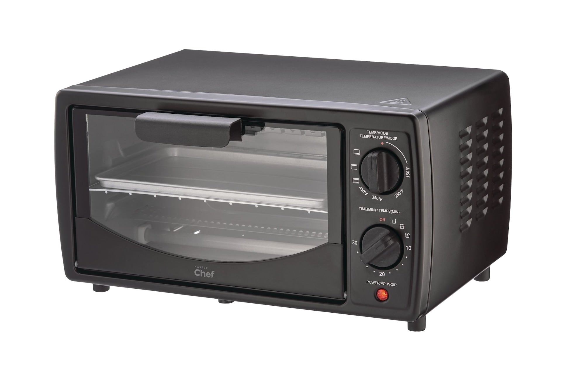 MasterChef 4-Scheiben-Kompakt-Toasterofen, 2-Rack, schwarz