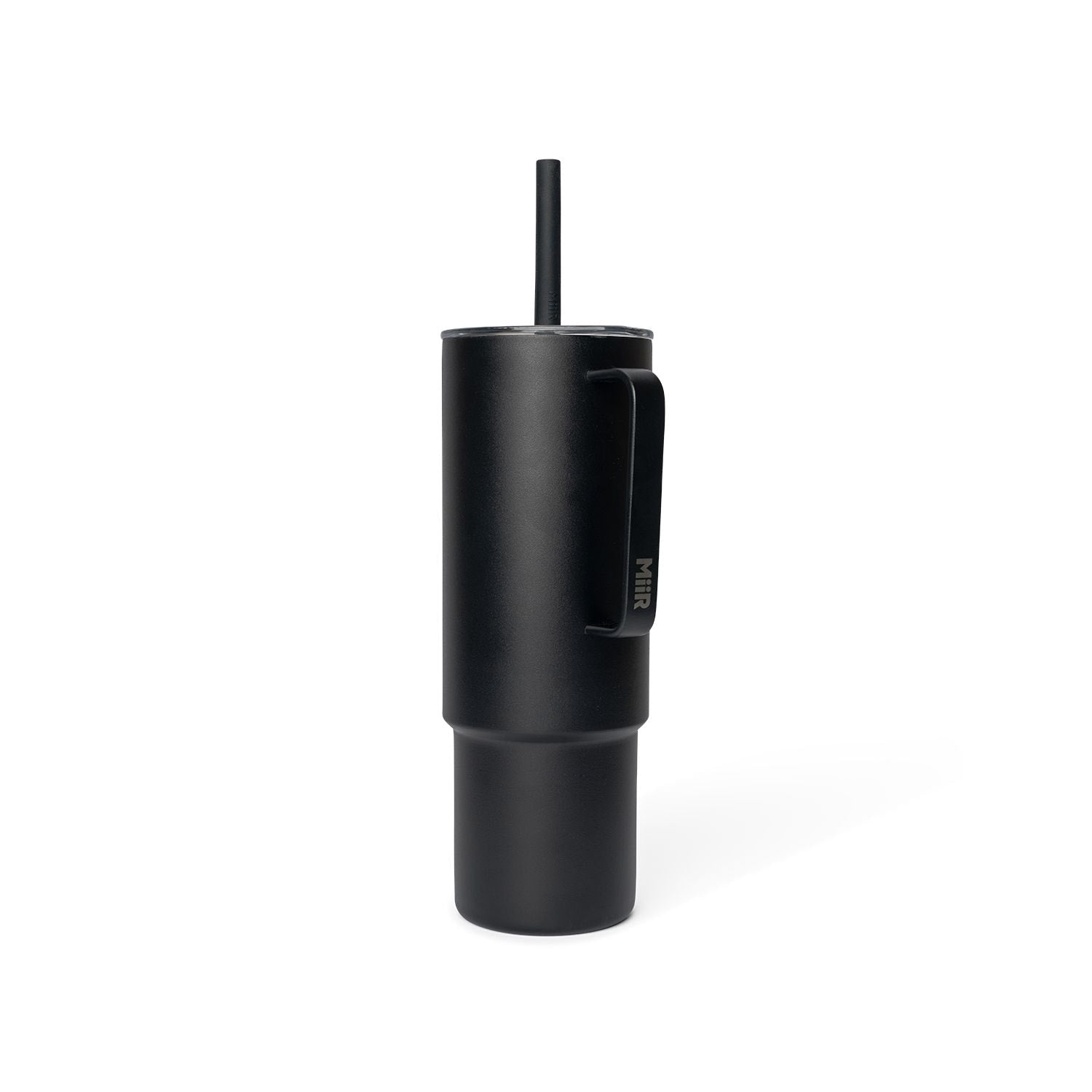 MiiR Edelstahl isoliert ganztägig Strohbecher mit Griff, schwarz, 32-oz