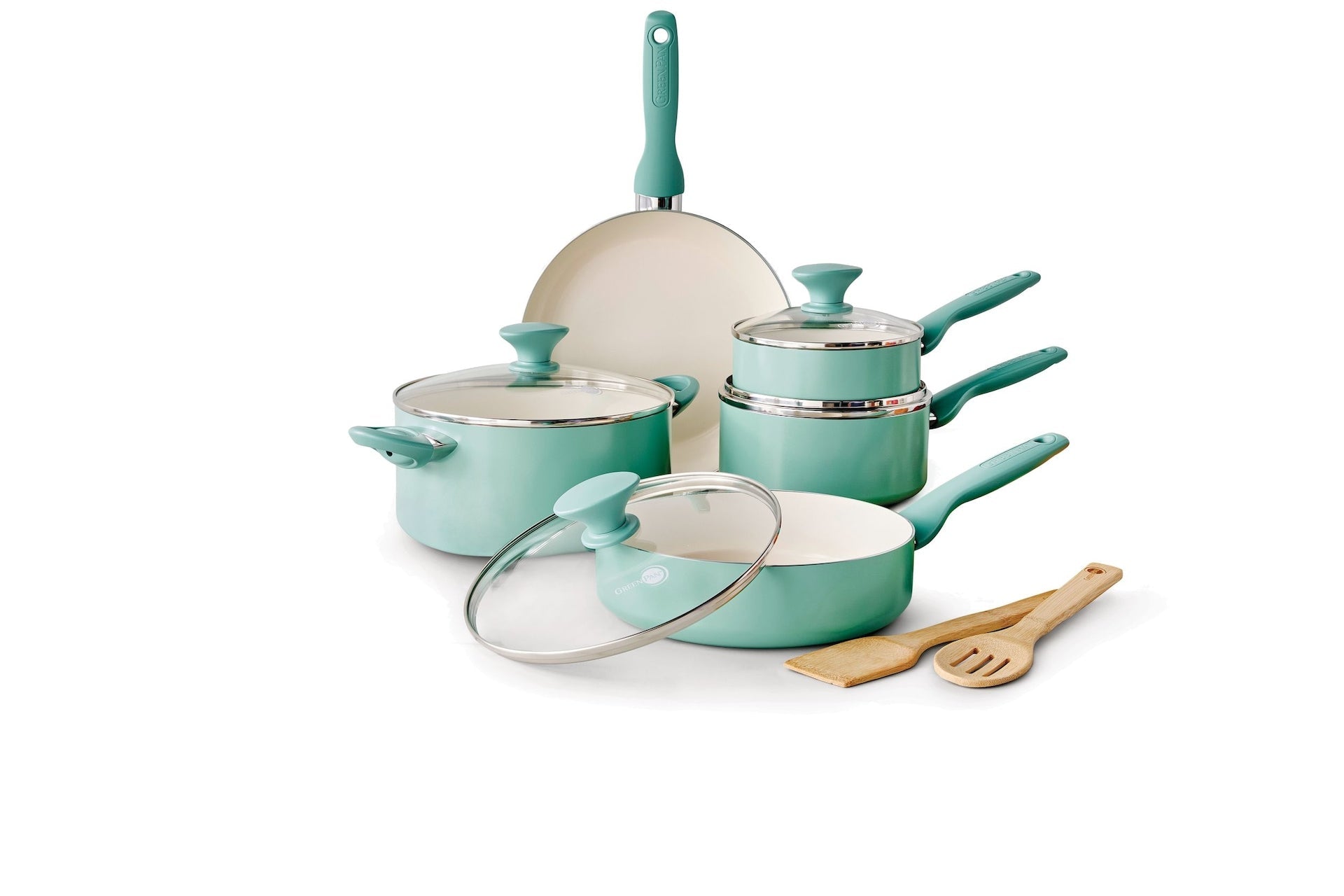 GreenPan rio keramisches Kochgeschirr, Geschirrspüler und Ofensafe, 11-pc