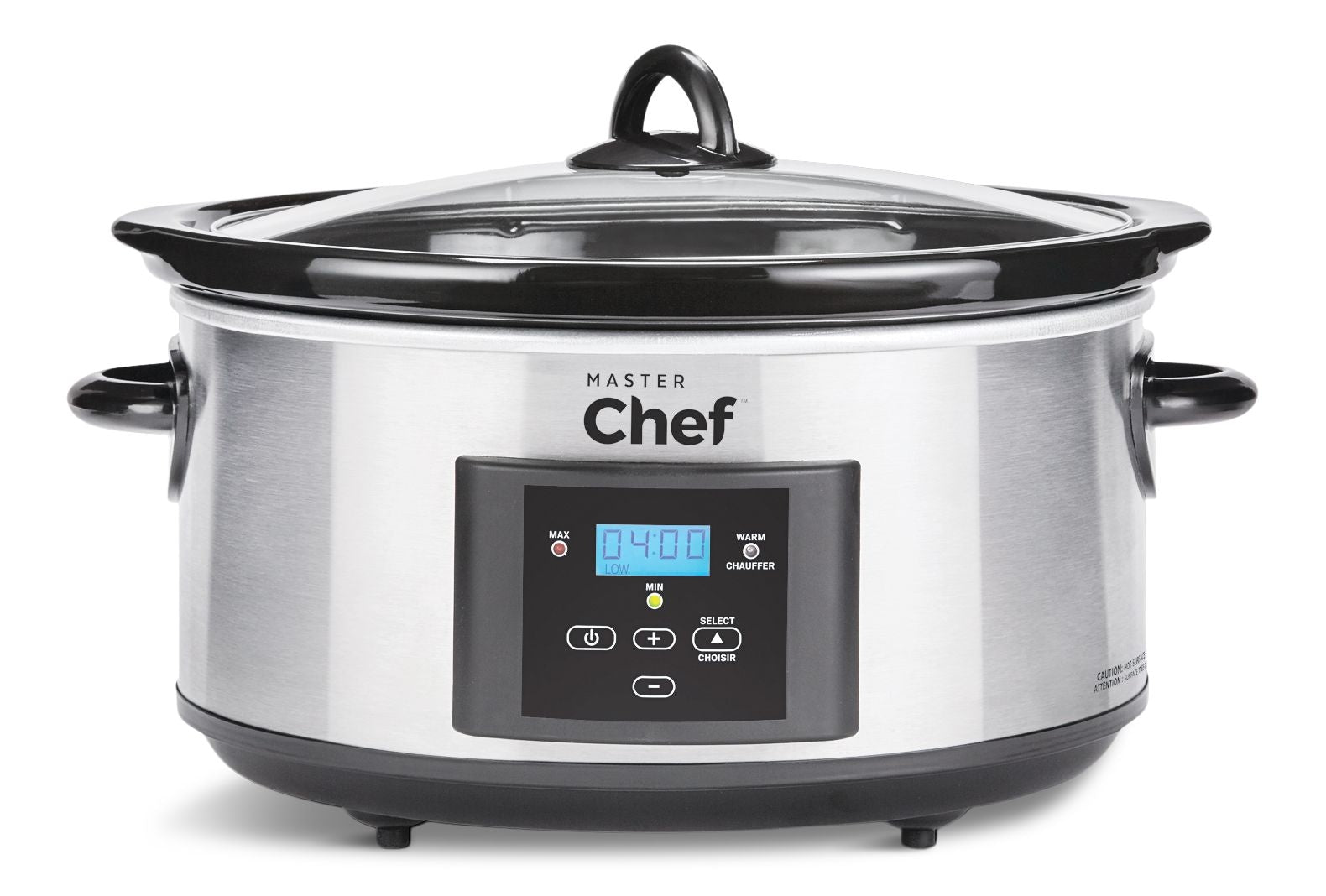 MASTER Chef digital programmierbarer Slow Cooker, Edelstahl, 6qt