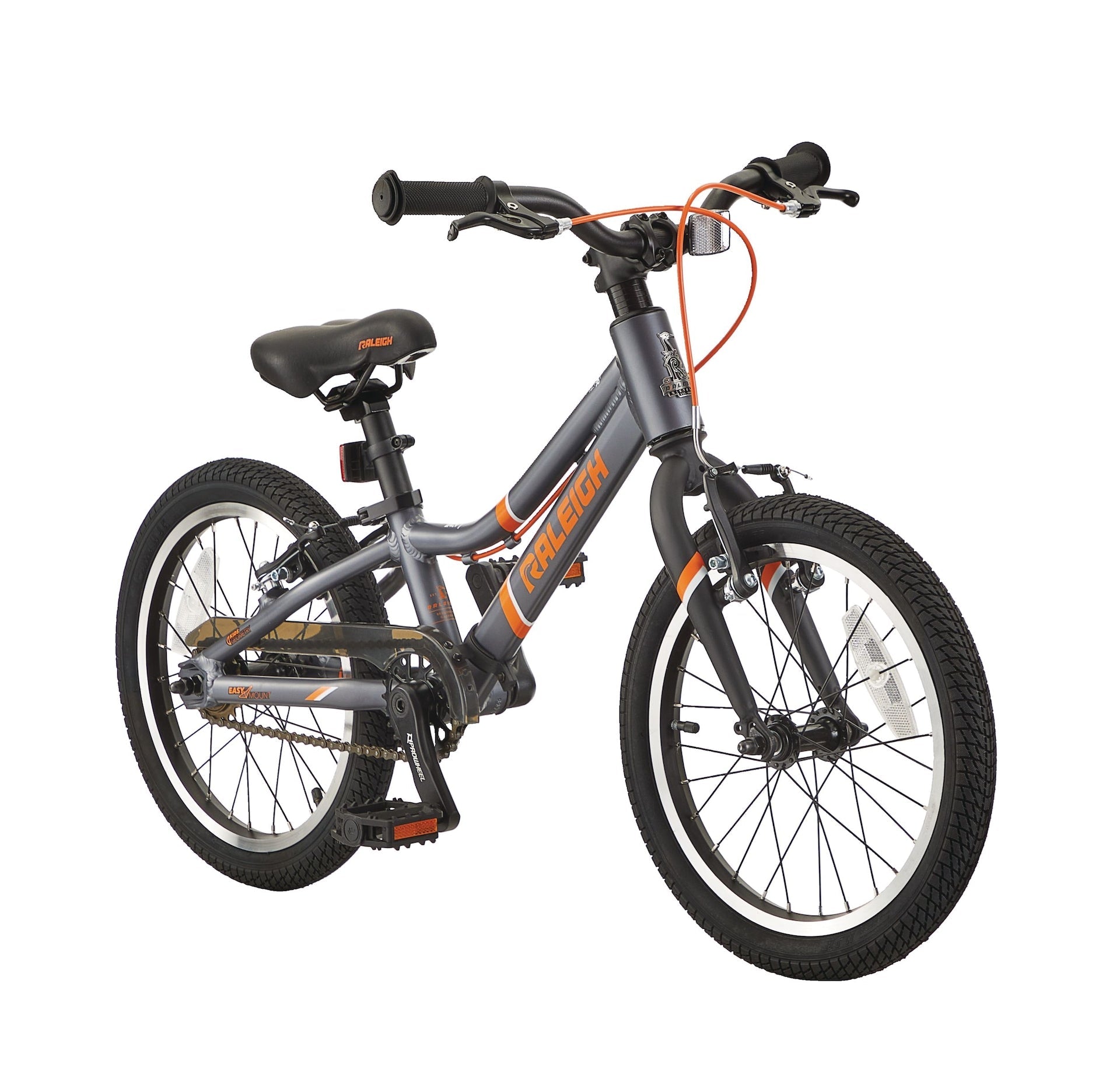 Raleigh Meteor Kinder Fahrrad mit Reflektoren, 16-in-Rad, grau