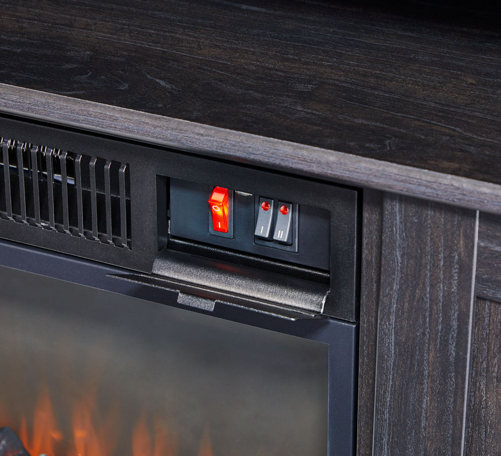 For Living hamilton elektrischer Kamin-TV-Ständer, 44,5-in, 1500W, brauner Cappucino