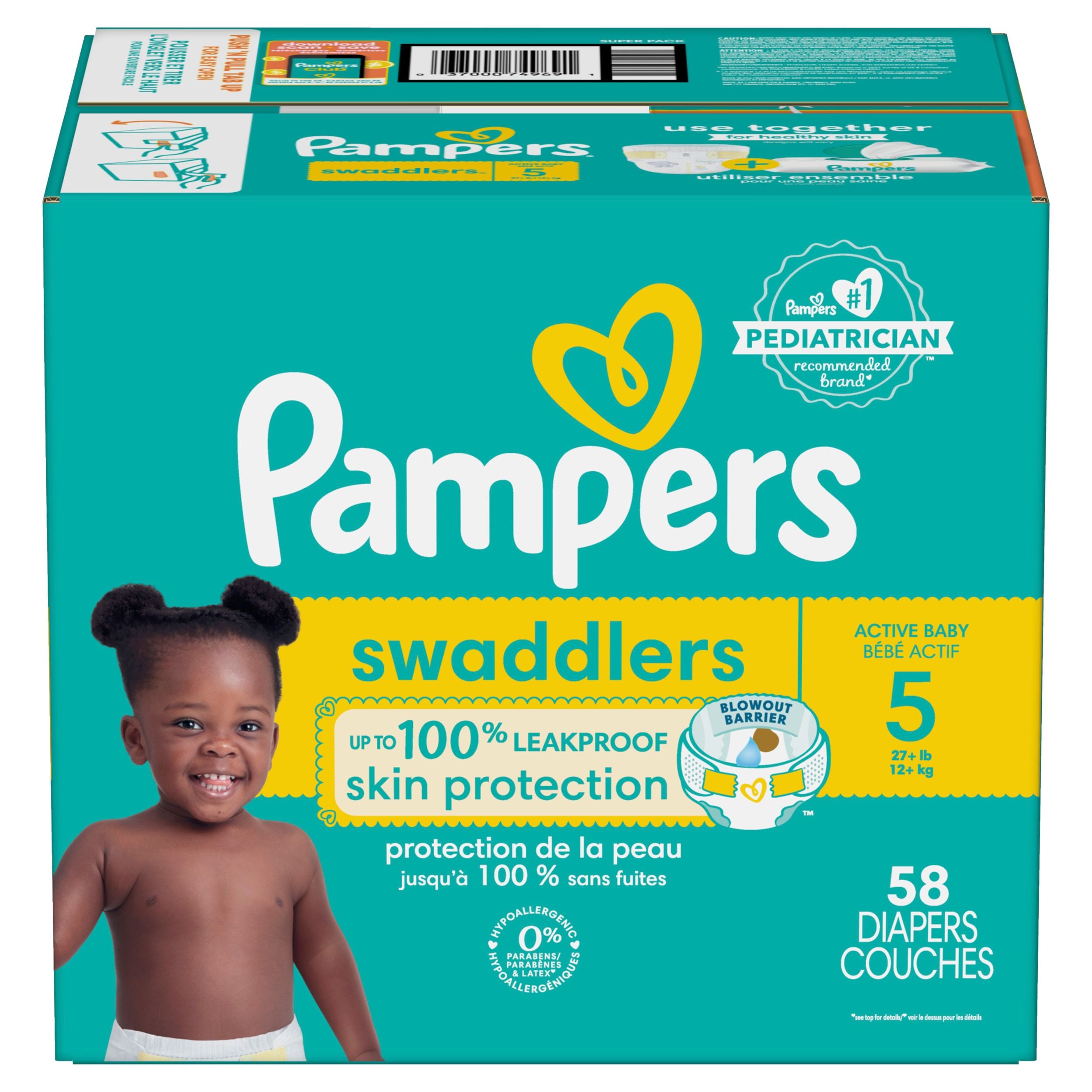 Pampers swaddler Größe 5 leckagefreie Babywindeln, 55-pc