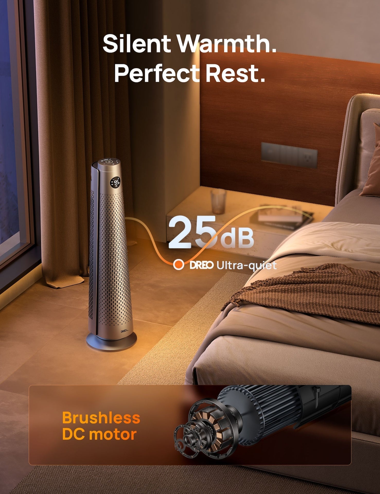 Dreo Home große Raum Raumheizung mit einstellbarem Thermostat, 30-in