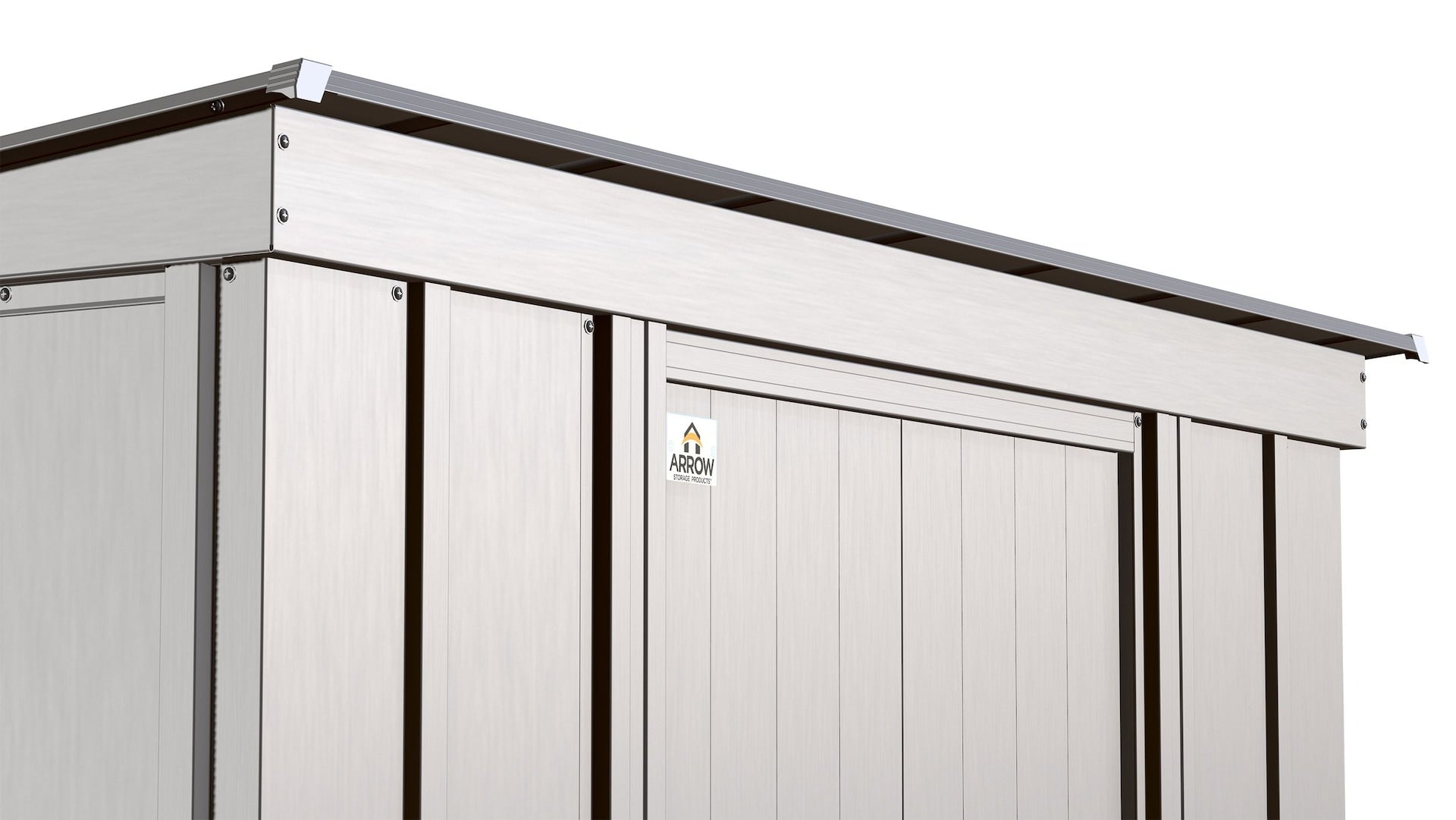 Arrow klassisches Lagerhaus aus verzinktem Stahl, flötengrau, 10-ft x 4-ft