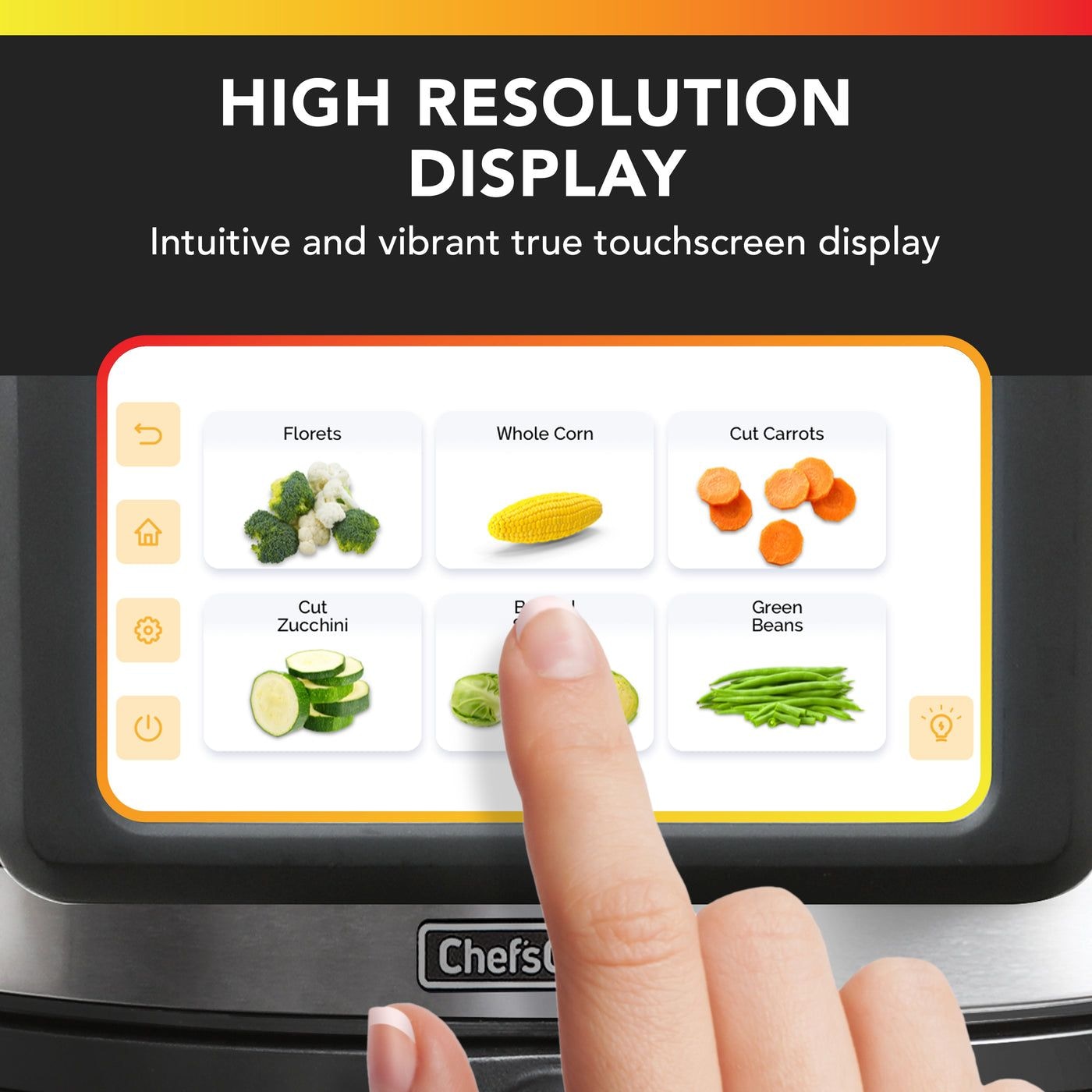 Chef'sChoice Luftfritteuse mit TFT Touchscreen Display, 7-qt