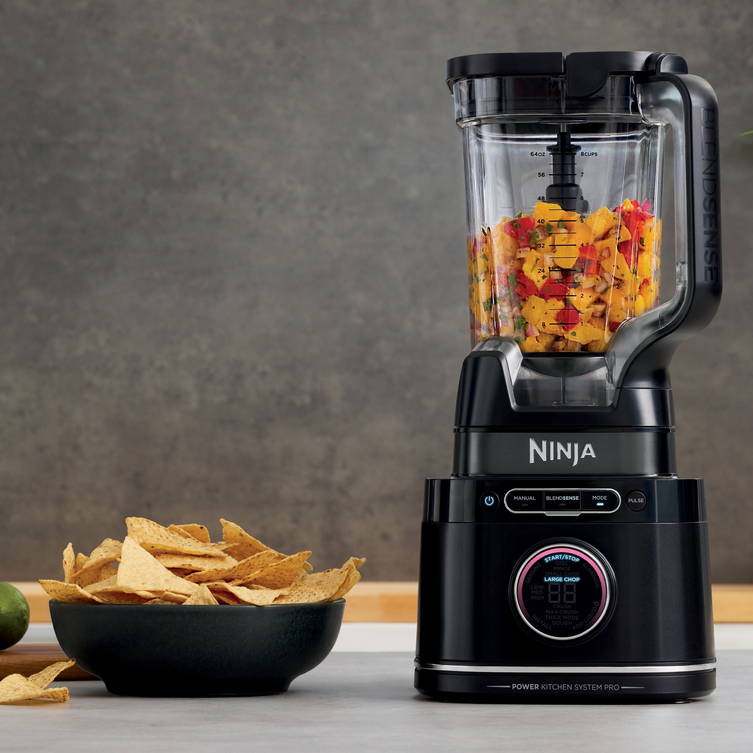 Ninja blendsense Küchensystem Power Blender & Küchenmaschine, 10 voreingestellte Programme, 1800W